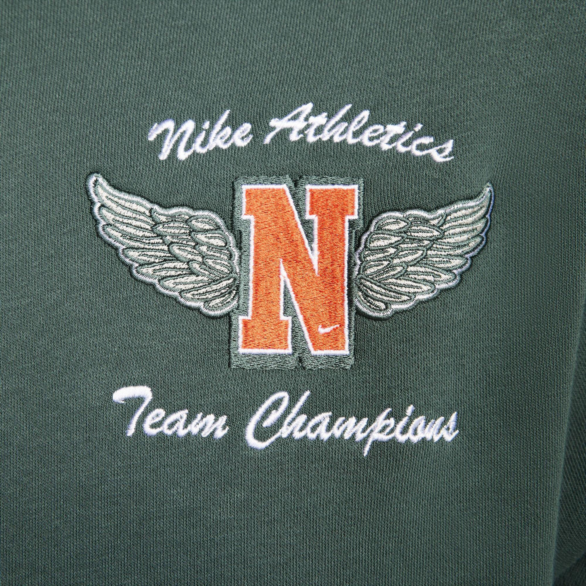 Nike Men's Sportswear Club Fleece Pullover Hoodie-Green - GREEN Thumbnail View 4