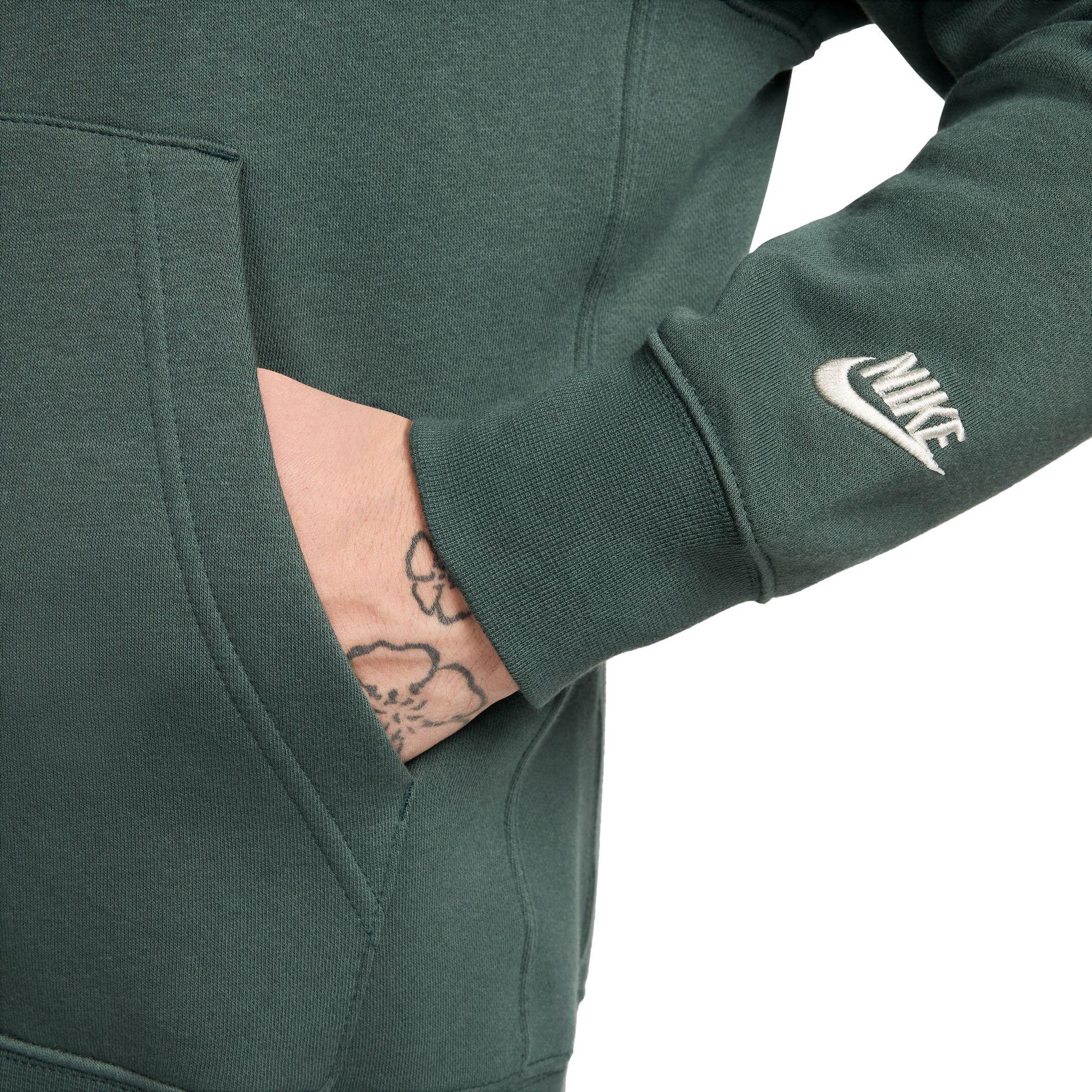 Nike Men's Sportswear Club Fleece Pullover Hoodie-Green - GREEN Thumbnail View 5