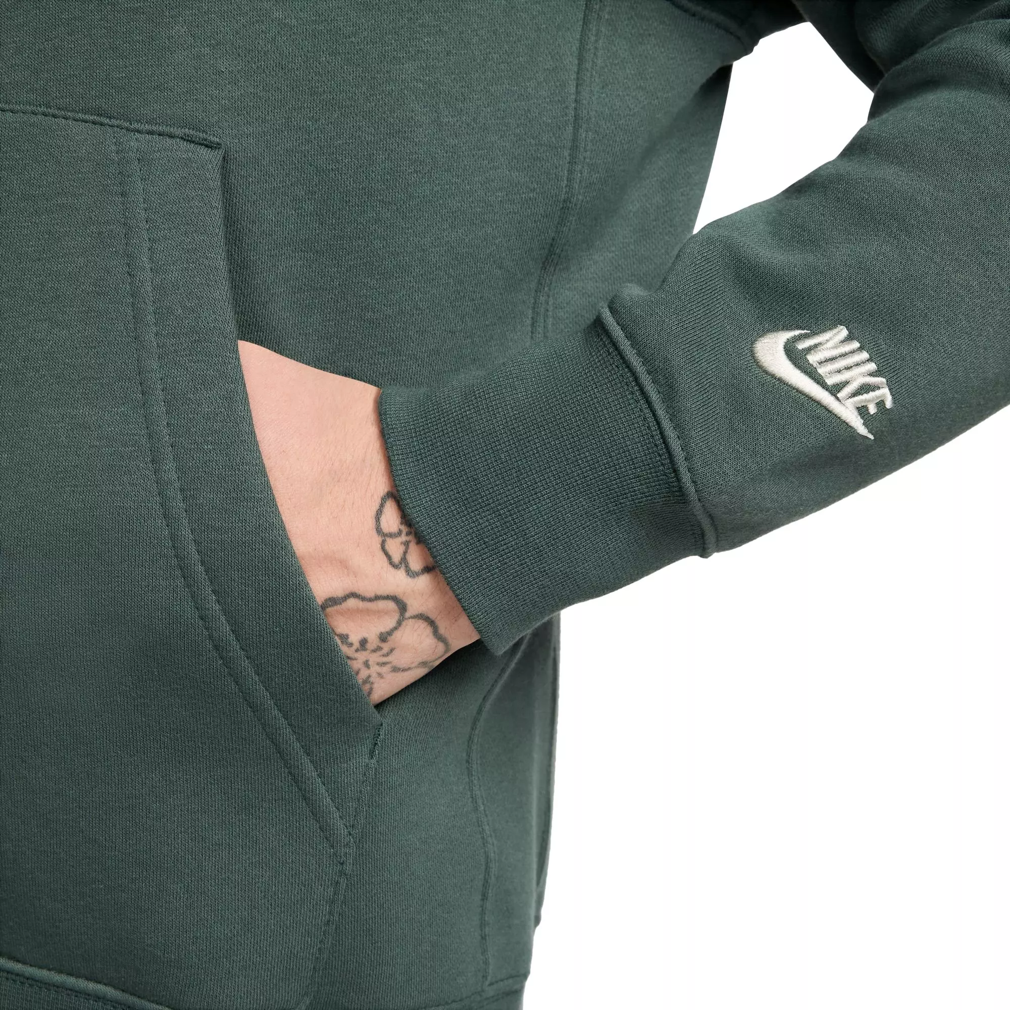 Nike Men's Sportswear Club Fleece Pullover Hoodie-Green - GREEN