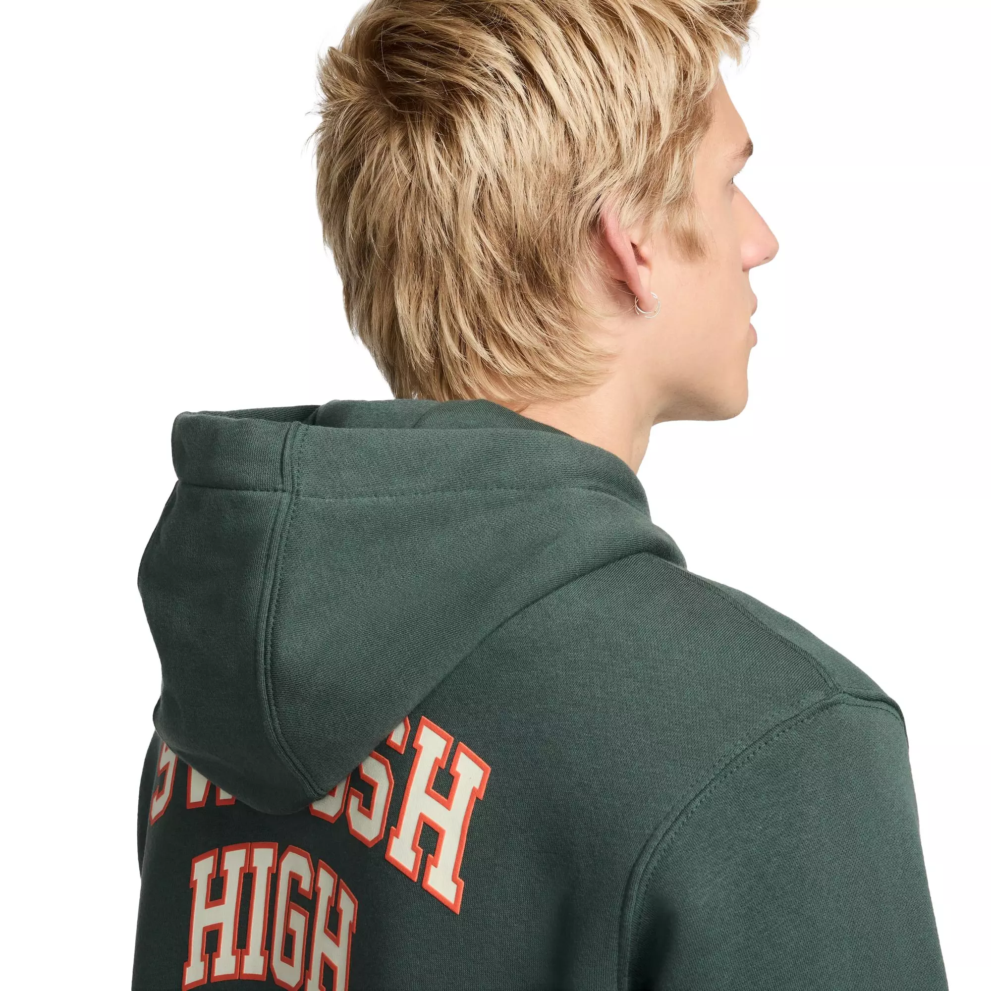 Nike Men's Sportswear Club Fleece Pullover Hoodie-Green - GREEN