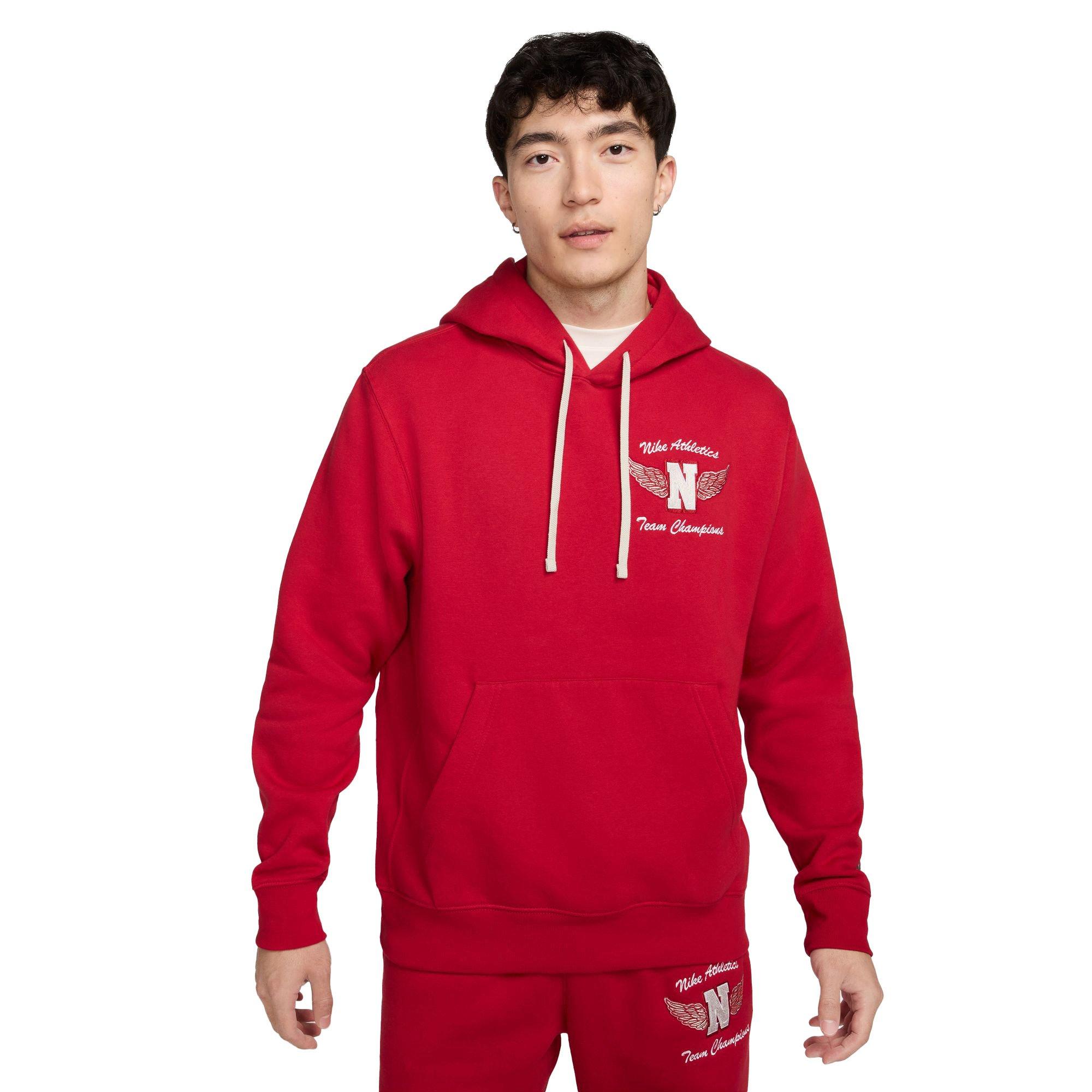 Nike Men's Sportswear Club Fleece Pullover Hoodie - RED