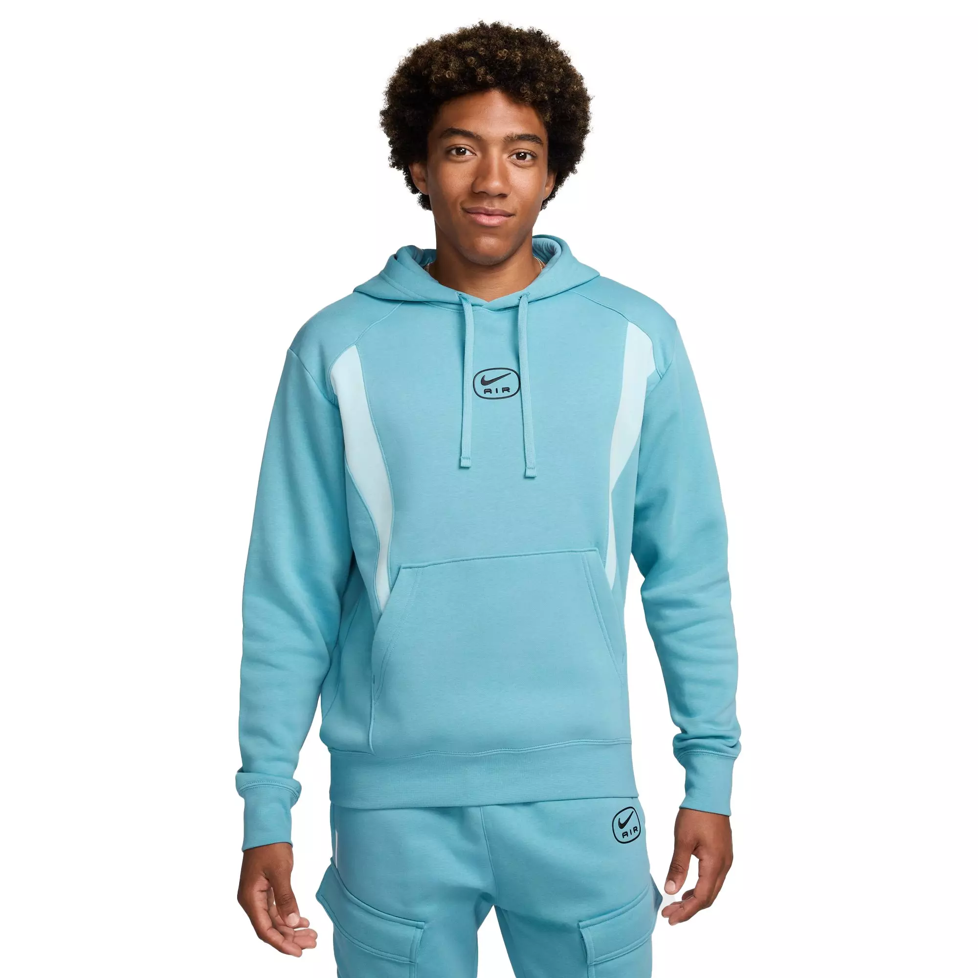 Nike Men's Sportswear Air Fleece Pullover Hoodie - BLUE