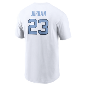 Jordan Men's North Carolina Tar Heels Name & Number Short Sleeve Top-White
