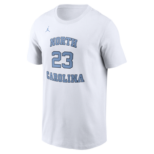 Jordan Men's North Carolina Tar Heels Name & Number Short Sleeve Top-White