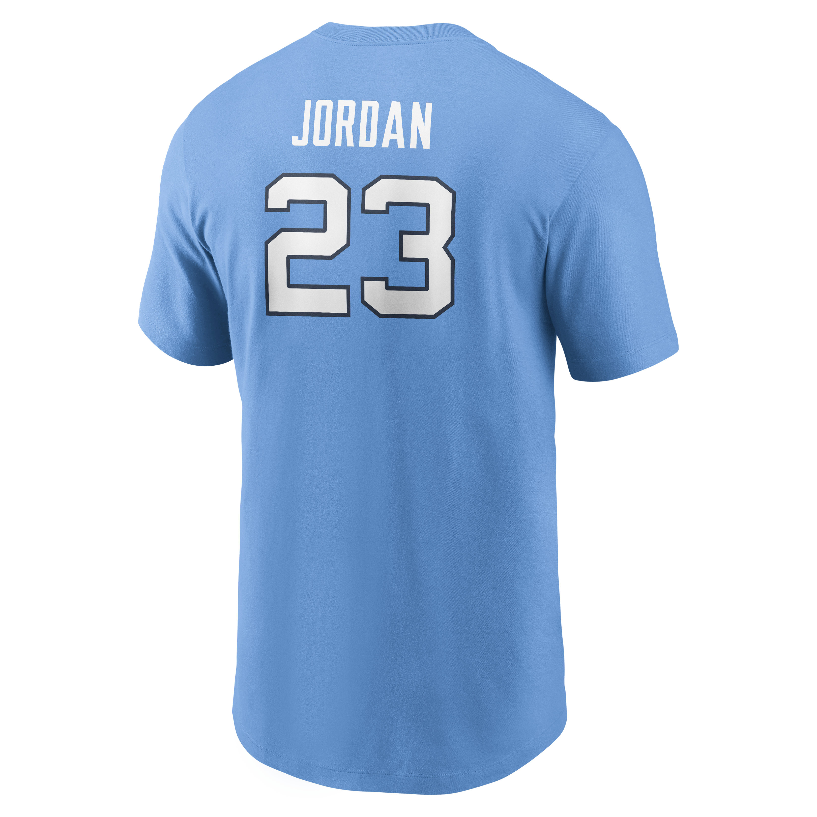 Jordan Men's North Carolina Tar Heels Name & Number Short Sleeve Top - Carolina Blue - BLUE Thumbnail View 2