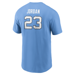 Jordan Men's North Carolina Tar Heels Name & Number Short Sleeve Top-Carolina Blue
