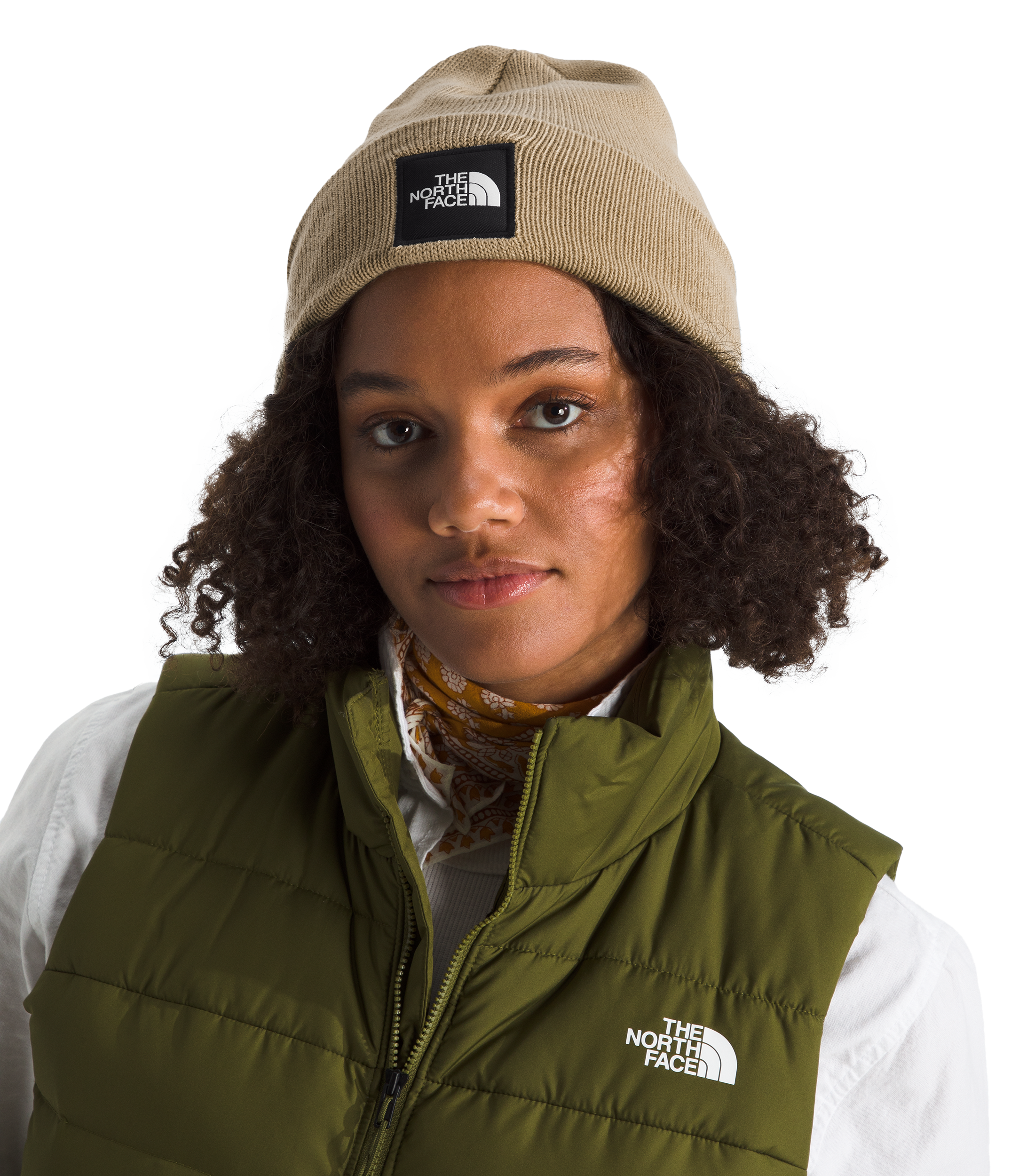 The North Face Big Box Beanie - Khaki - KHAKI Thumbnail View 1