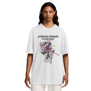 Jordan Women's Floral Graphic Tee - White/Bordeaux