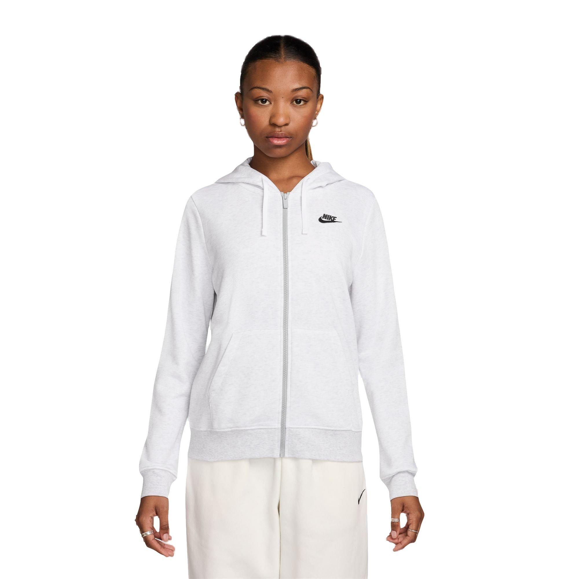 Nike Women's Sportswear Club Fleece Full-Zip Hoodie - GREY Thumbnail View 1