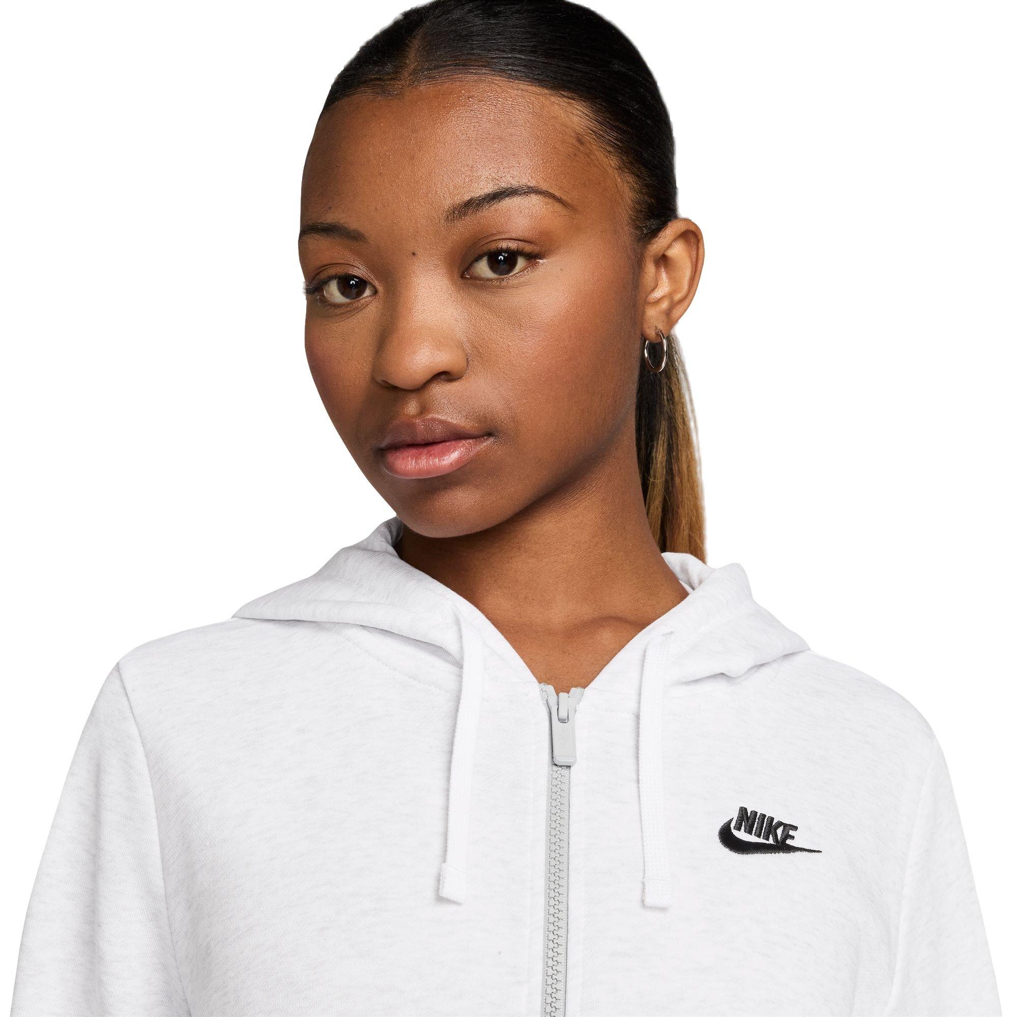 Nike Women's Sportswear Club Fleece Full-Zip Hoodie - GREY Thumbnail View 3