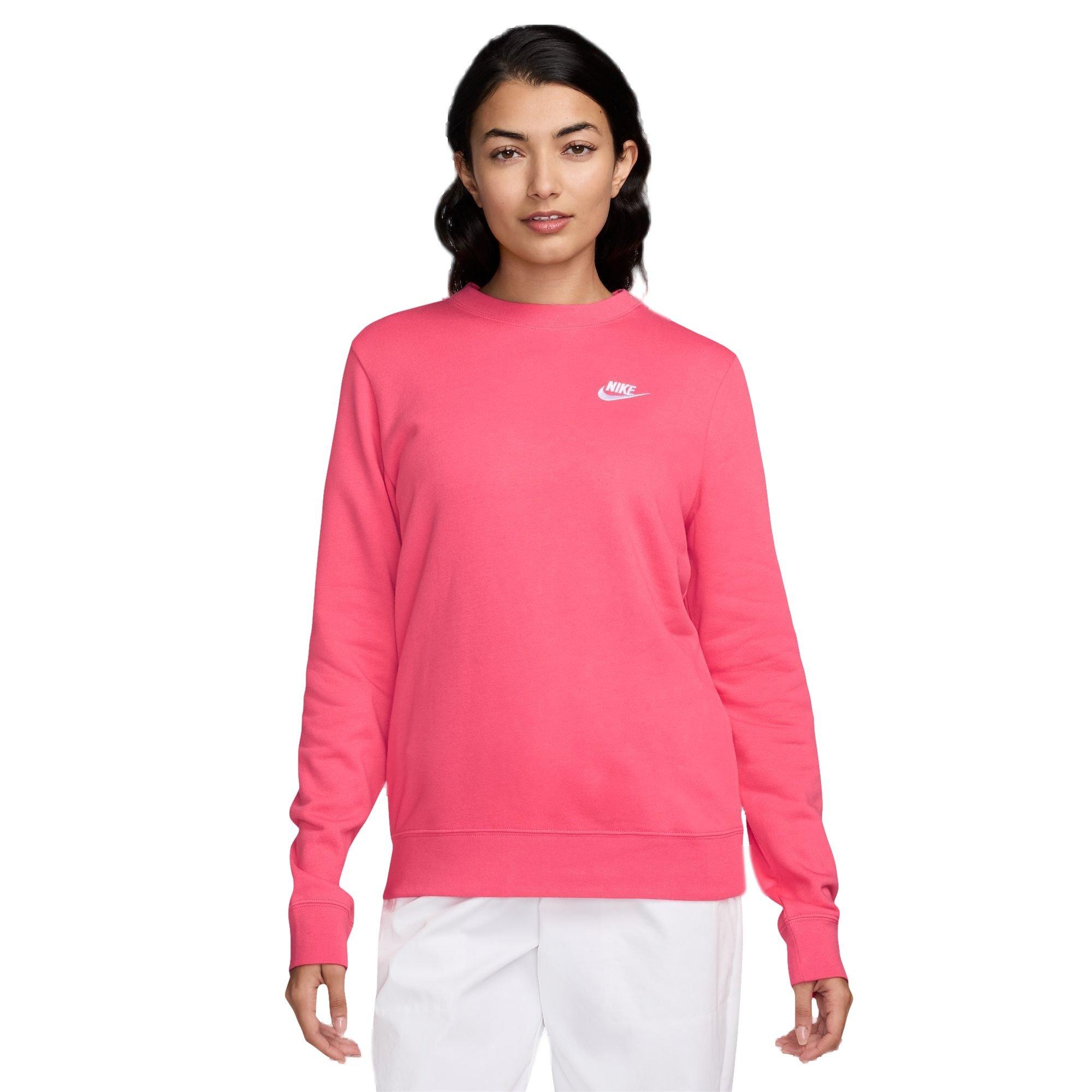 Nike Women's Club Fleece Crew - Aster Pink - PINK Thumbnail View 1