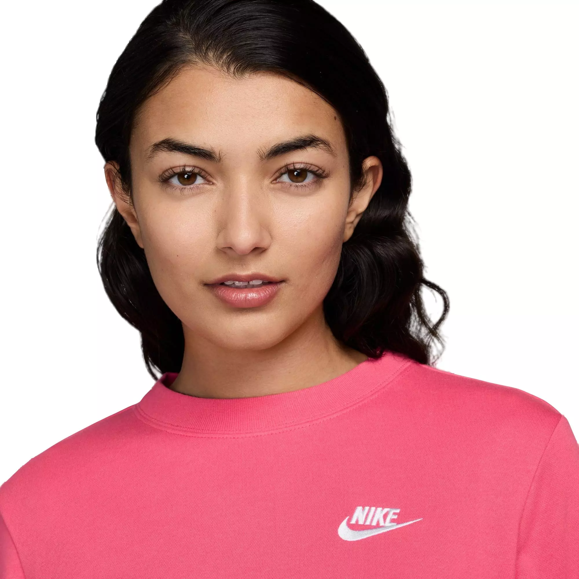 Nike Women's Club Fleece Crew - Aster Pink - PINK
