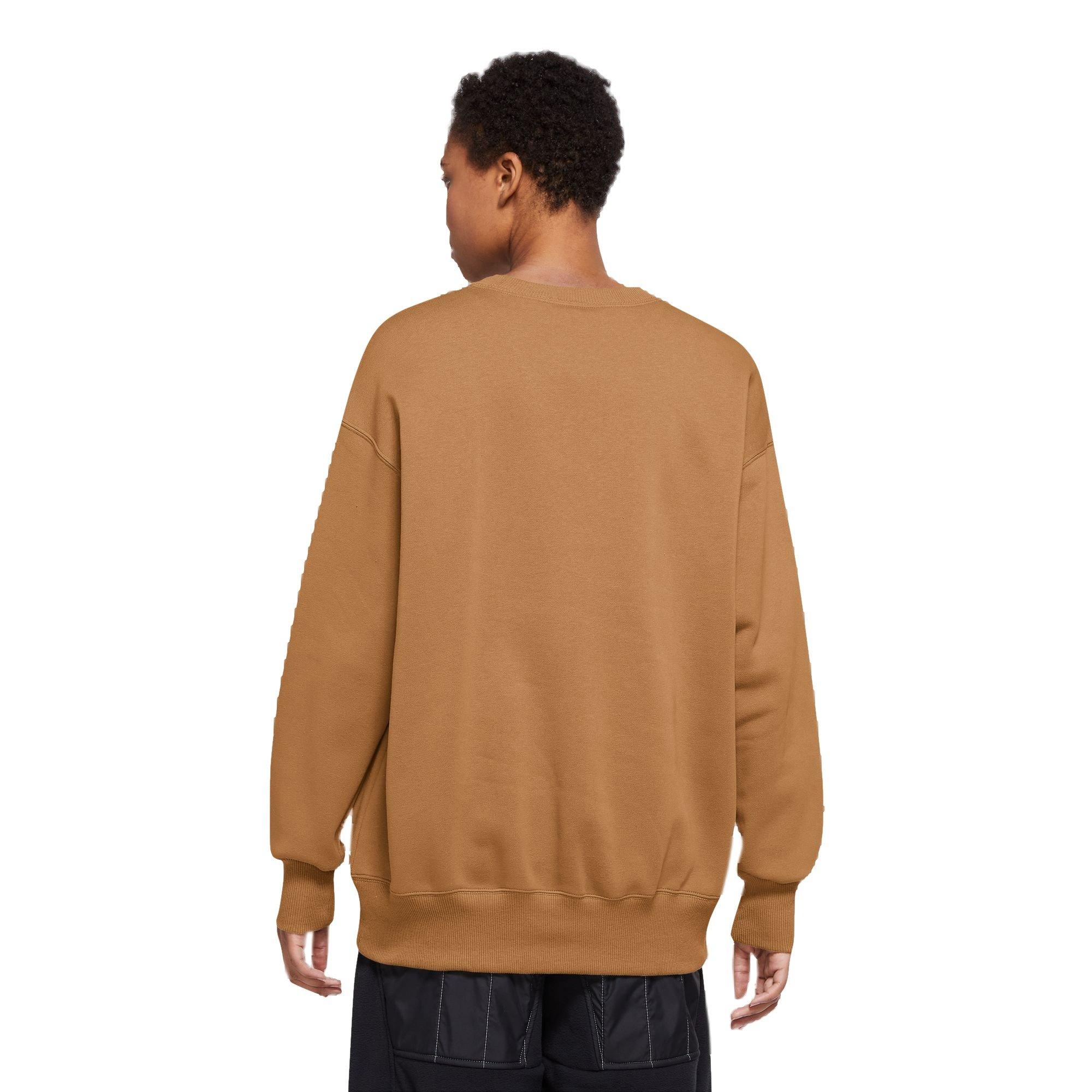 Nike Women's Phoenix Fleece Oversized Crew - Flax - TAN Thumbnail View 2