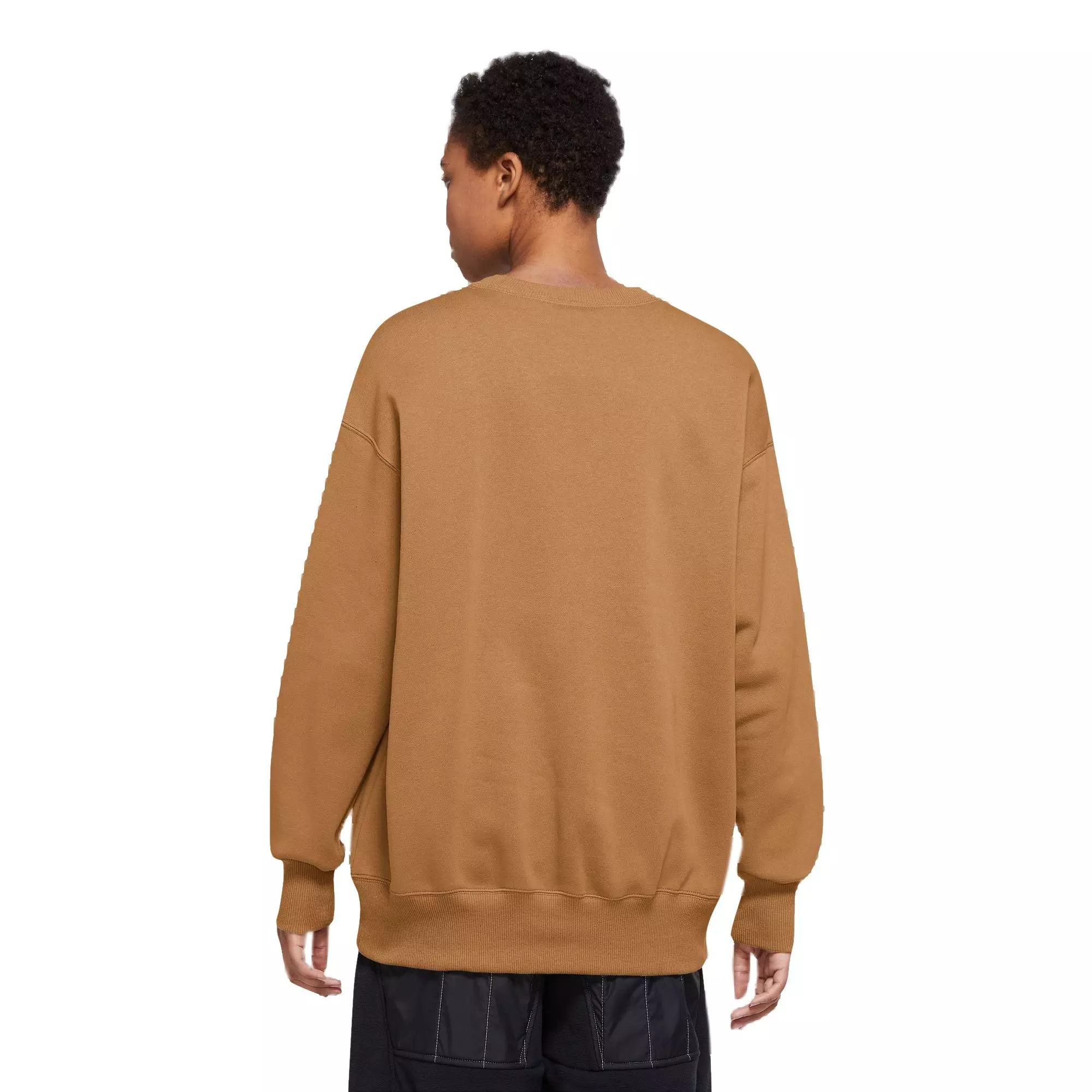 Nike Women's Phoenix Fleece Oversized Crew - Flax - TAN