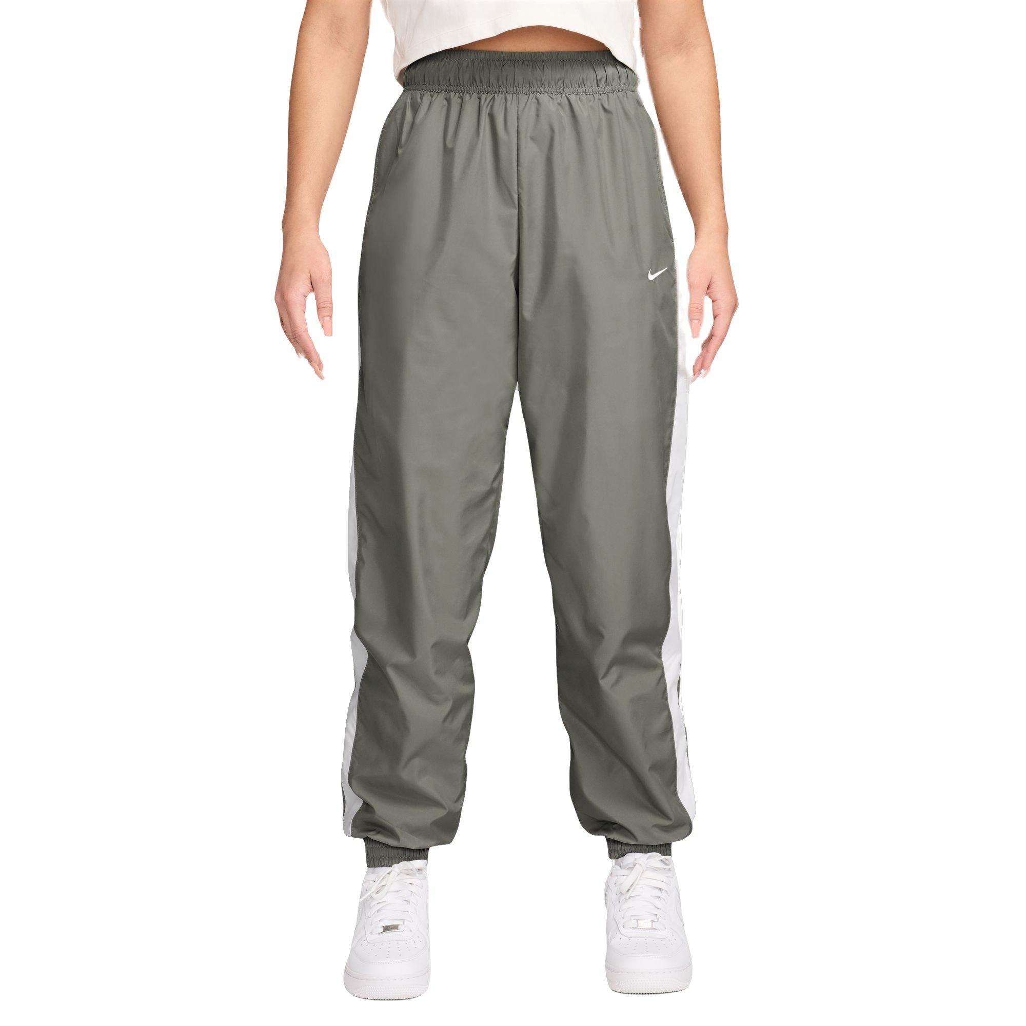 Nike Women's Essential Woven Mid-Rise Joggers - Light Army - GREEN Thumbnail View 1