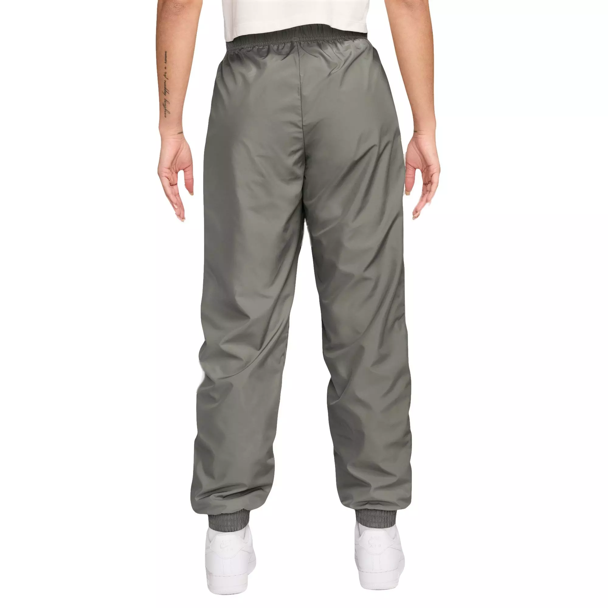 Nike Women's Essential Woven Mid-Rise Joggers - Light Army - GREEN