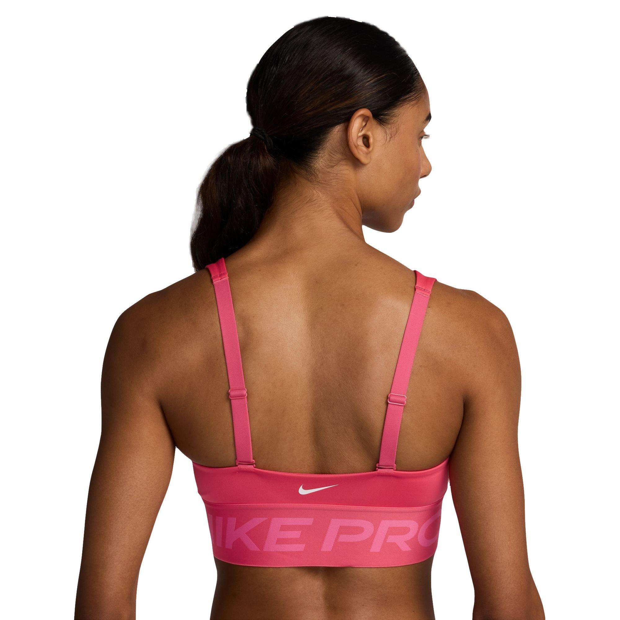 Nike Women's Pro Indy Plunge Sports Bra - PINK Thumbnail View 2