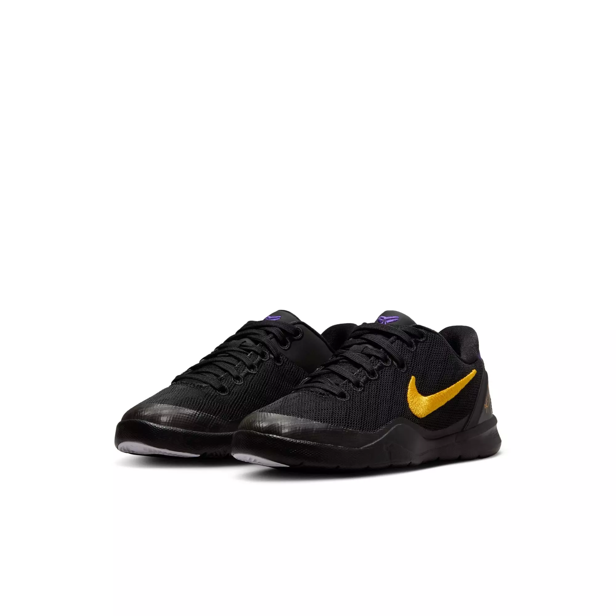 Nike Kobe 8 "Lakers Away" Preschool Kids' Basketball Shoe - BLACK/UNIVERSITY GOLD/COURT PURPLE