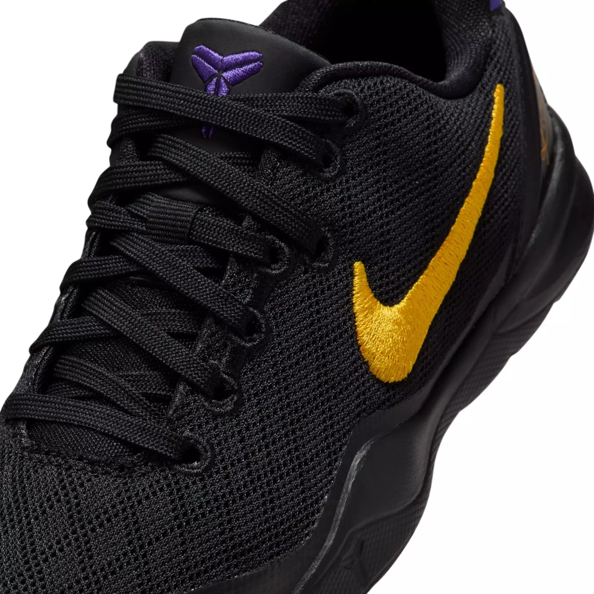 Nike Kobe 8 "Lakers Away" Preschool Kids' Basketball Shoe - BLACK/UNIVERSITY GOLD/COURT PURPLE