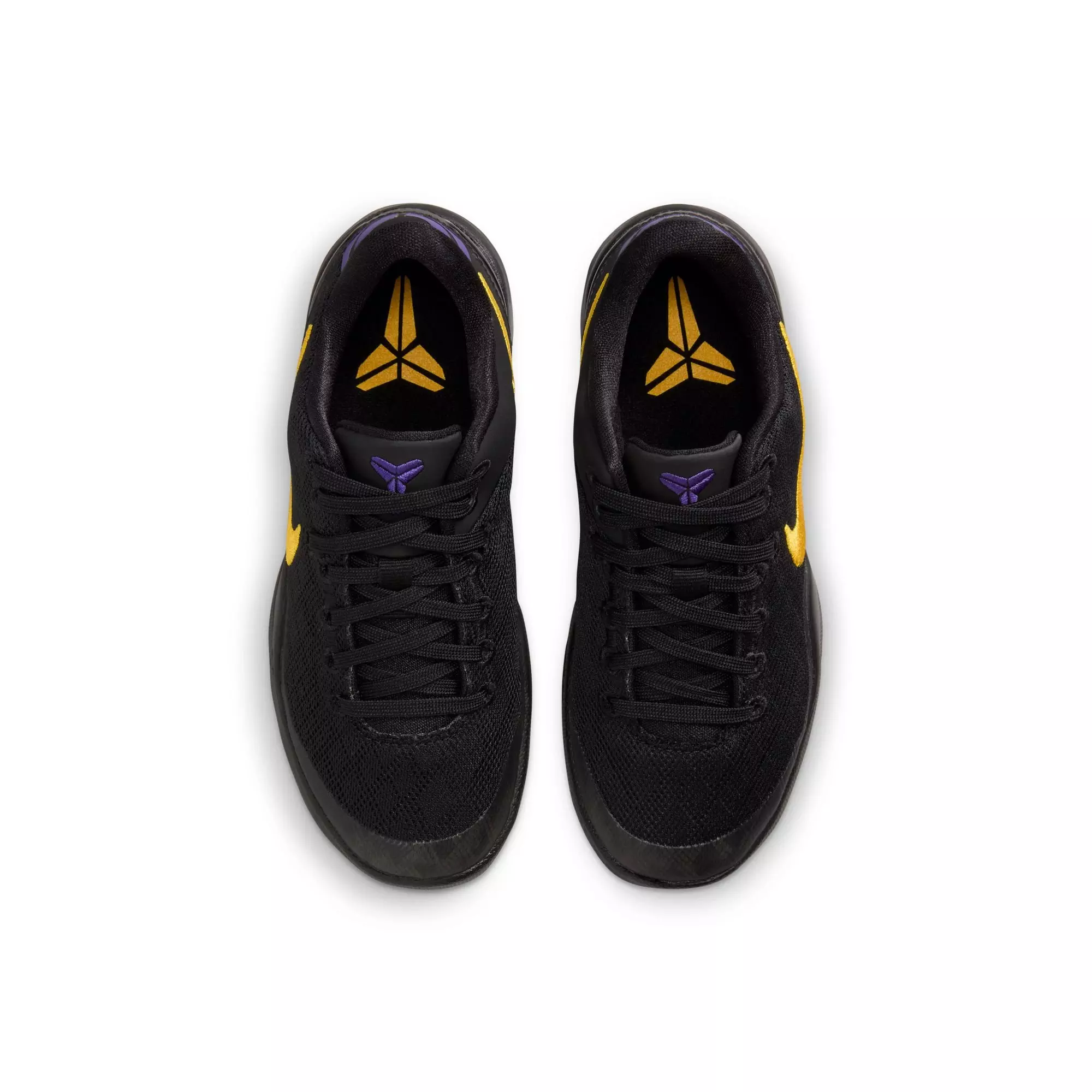 Nike Kobe 8 "Lakers Away" Preschool Kids' Basketball Shoe - BLACK/UNIVERSITY GOLD/COURT PURPLE