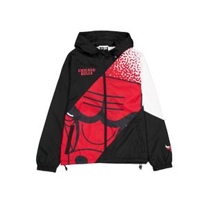 New Era Chicago Bulls Windbreaker Jacket-Black/Red