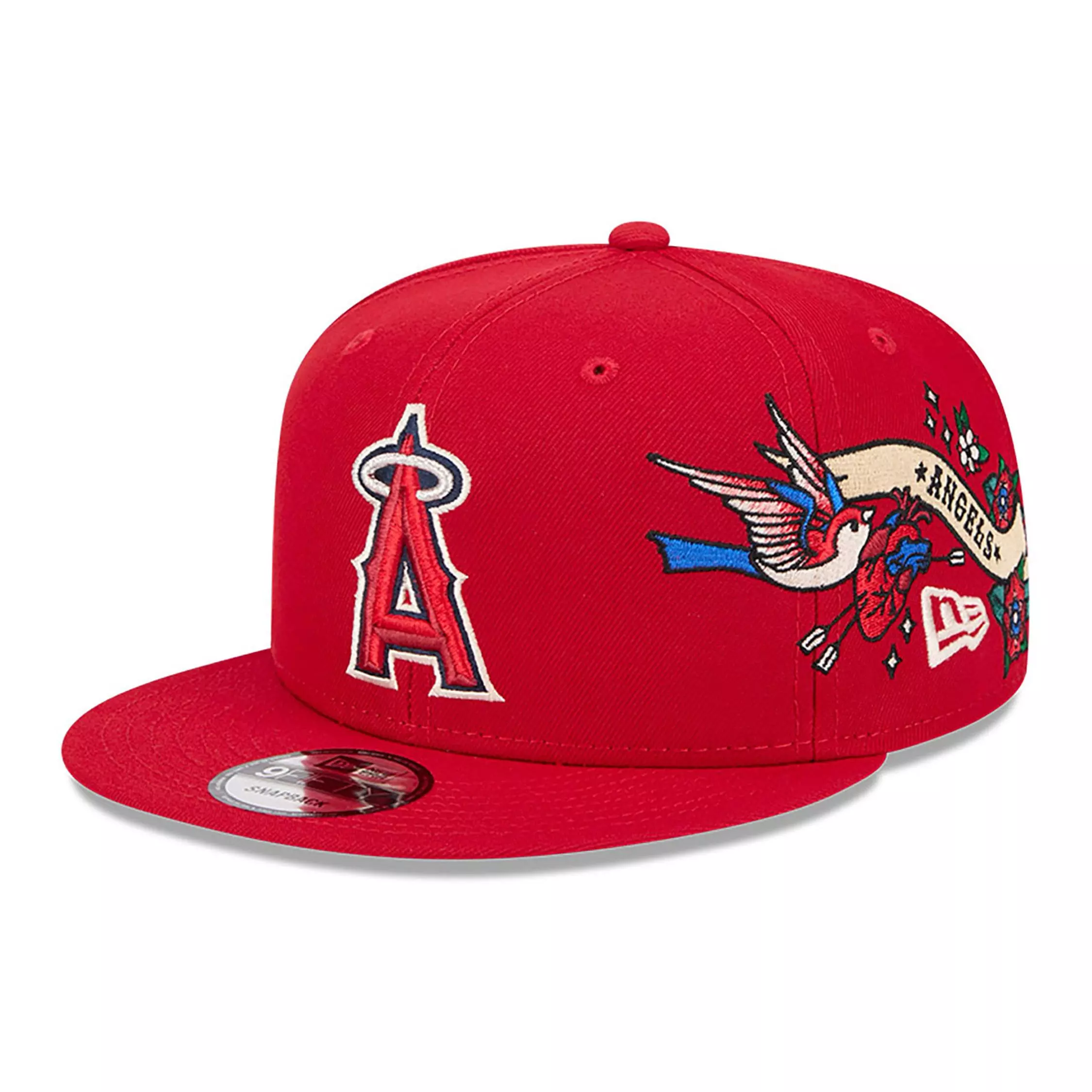 New Era 9FIFTY MLB Los Angeles Angels City Art Snapback-Red - RED