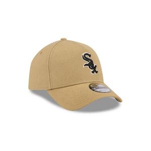 New Era White Sox 9FORTY Essential Denim Snapback Hat-Tan