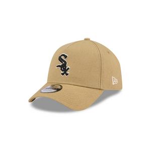 New Era White Sox 9FORTY Essential Denim Snapback Hat-Tan
