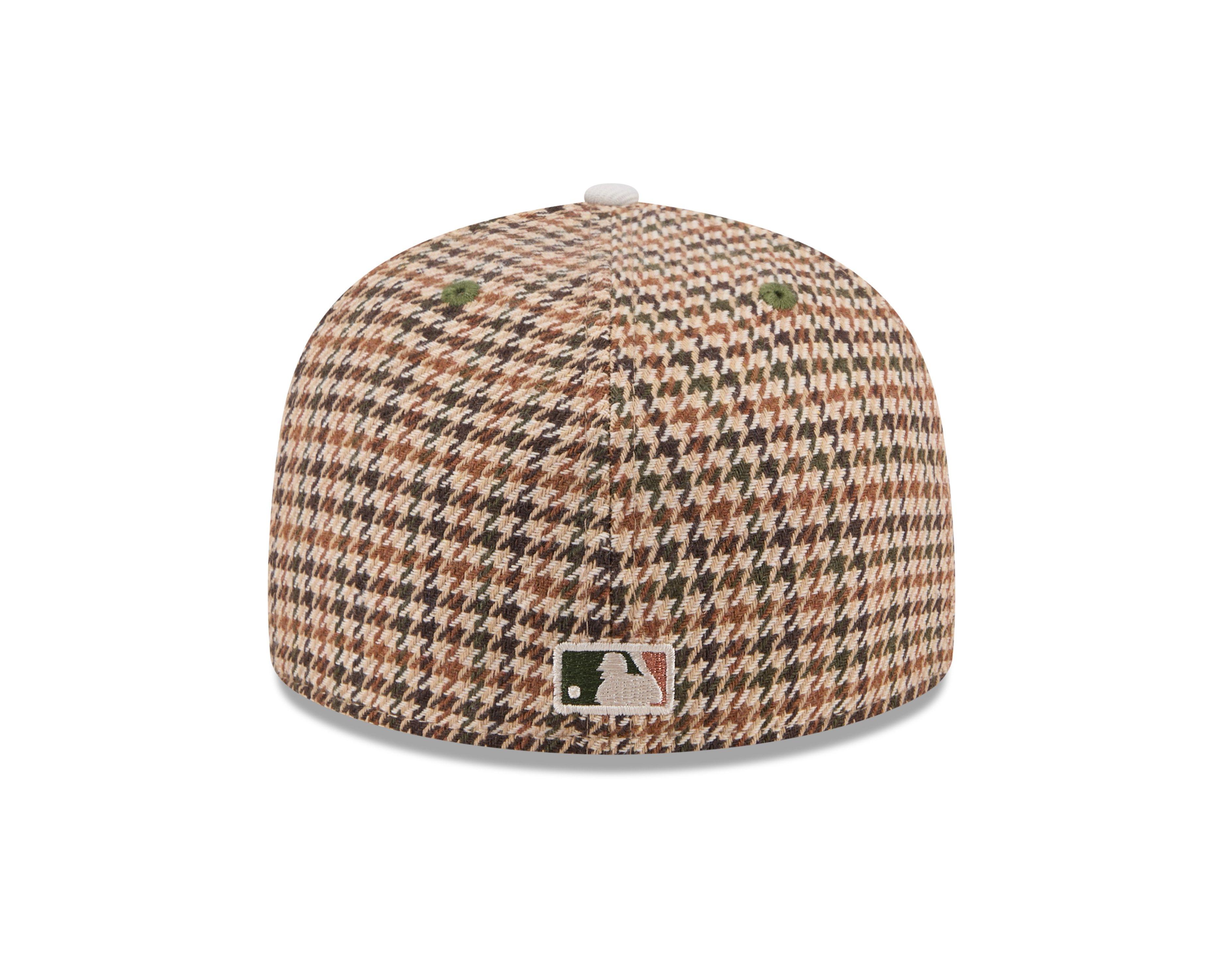 New Era New York Yankees 59FIFTY Houndstooth Fitted Cap-Brown