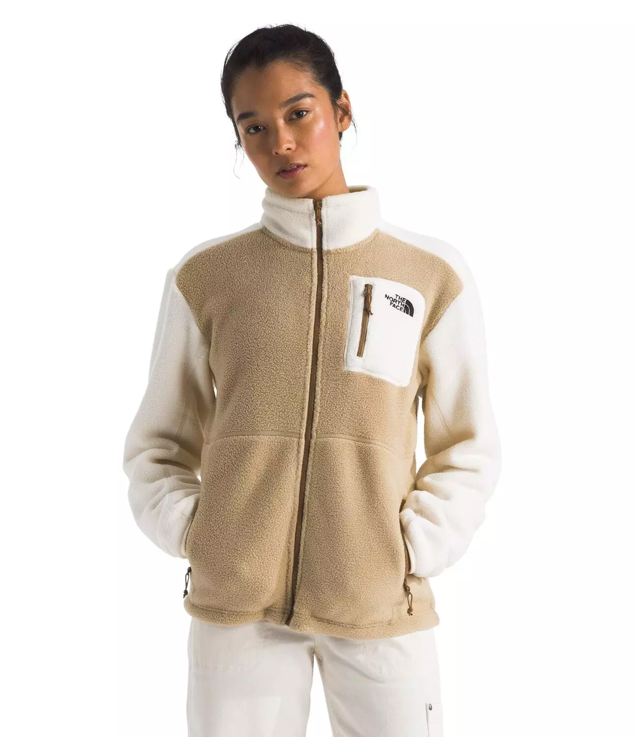 The North Face Women's Yumiori Full-Zip Jacket - White/Tan - TAN