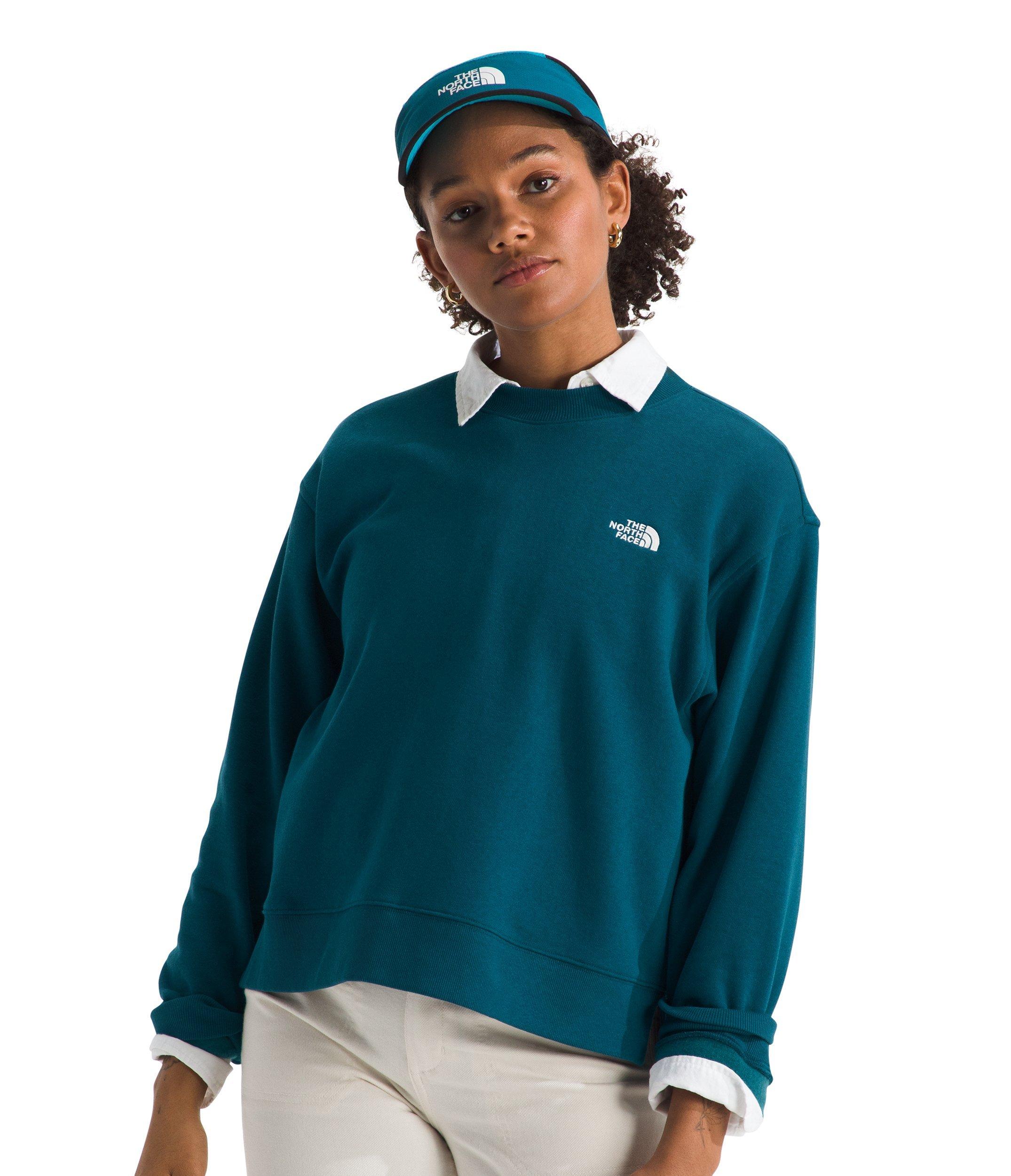 The North Face Women's Evolution Oversized Crew-Teal - TEAL Thumbnail View 1