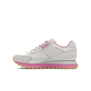 Under Armour Essential Runner "Grey/Pink" Grade School Girls' Shoe