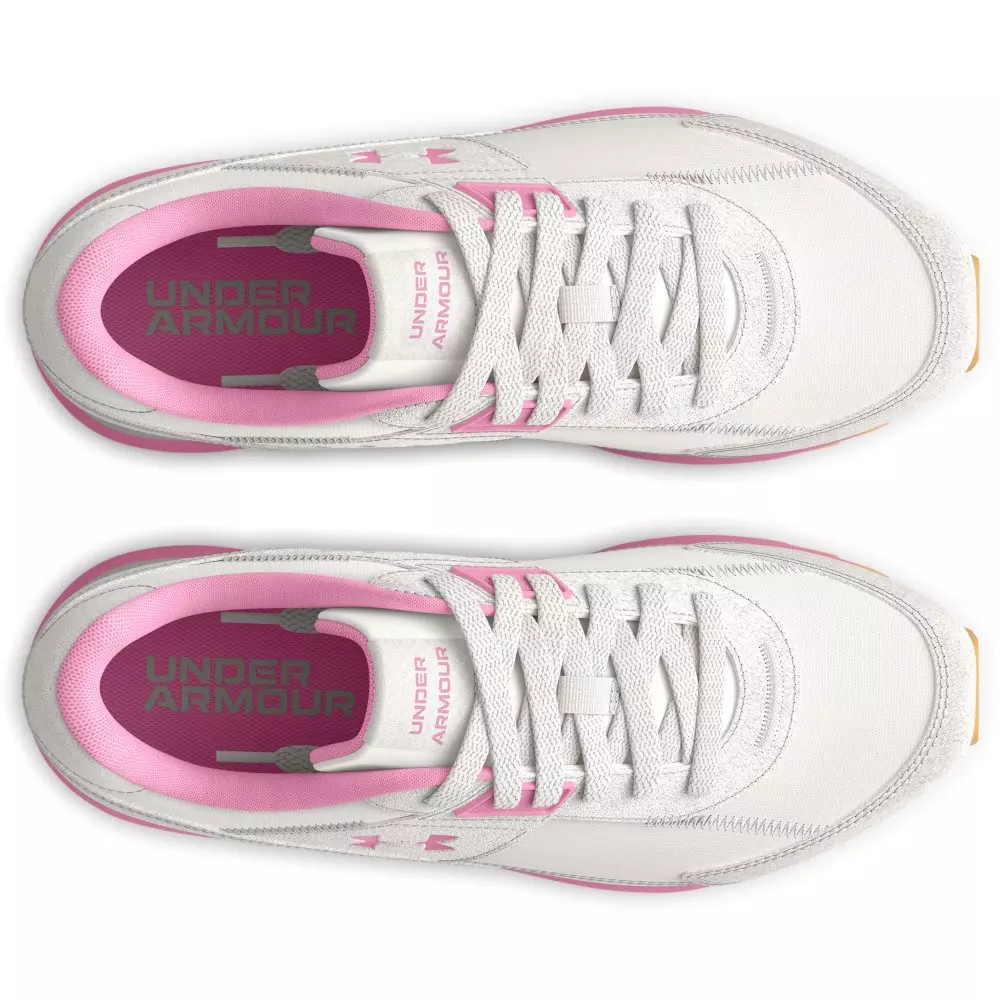 Under Armour Essential Runner "Grey/Pink" Grade School Girls' Shoe - GREY/PINK