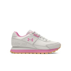 Under Armour Essential Runner "Grey/Pink" Grade School Girls' Shoe