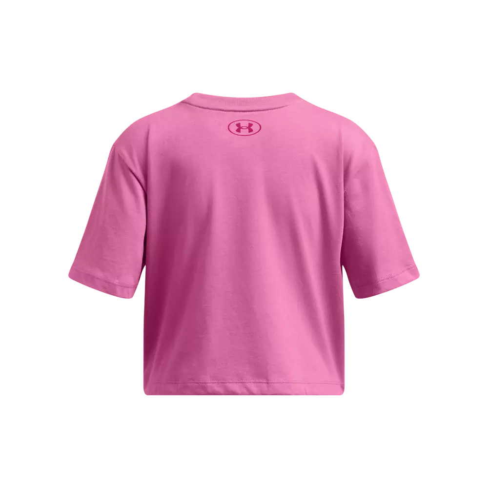 Under Armour Big Girls' Boxy Tee - PINK