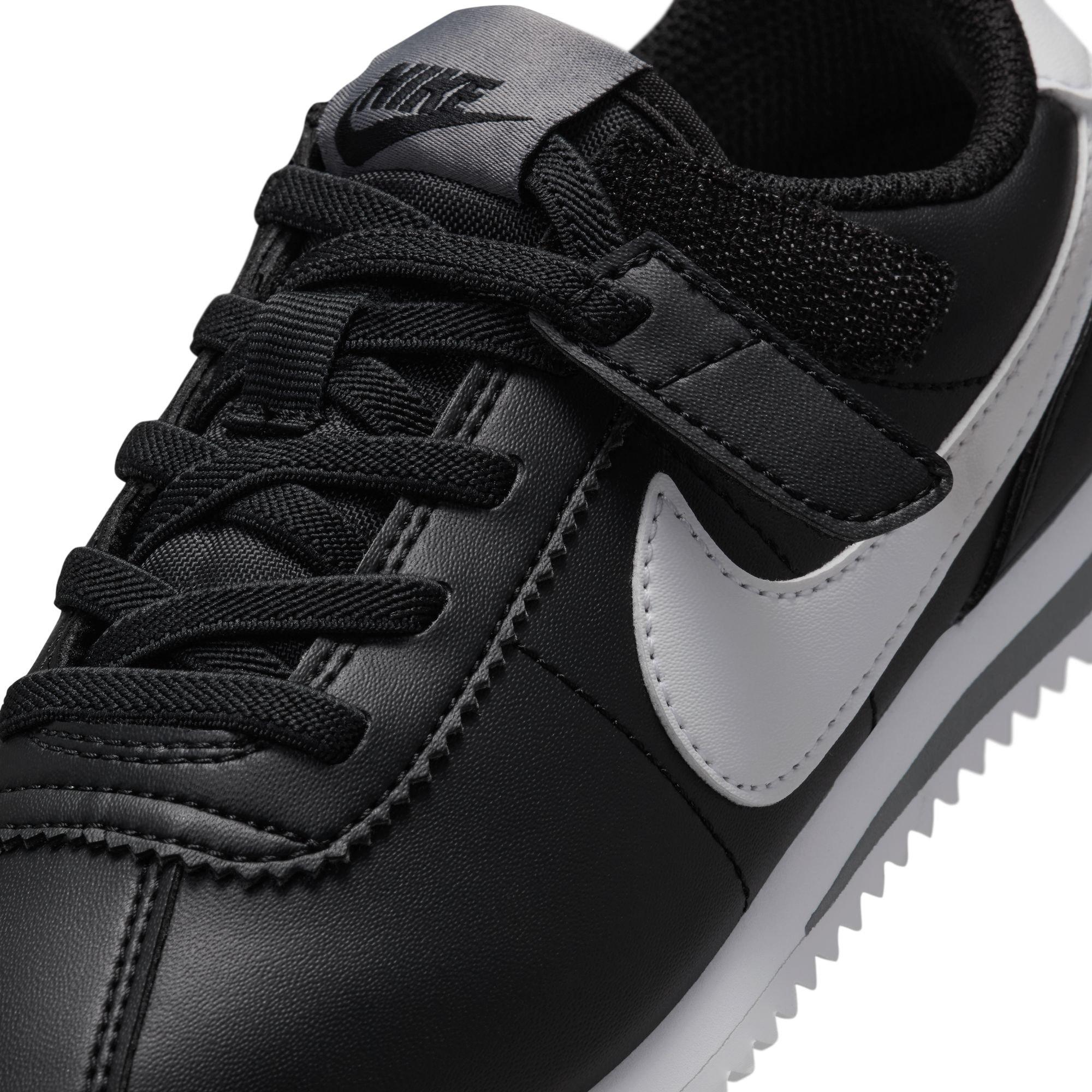 Nike Cortez EasyOn Black White Cool Grey Preschool Boys Shoe Hibbett