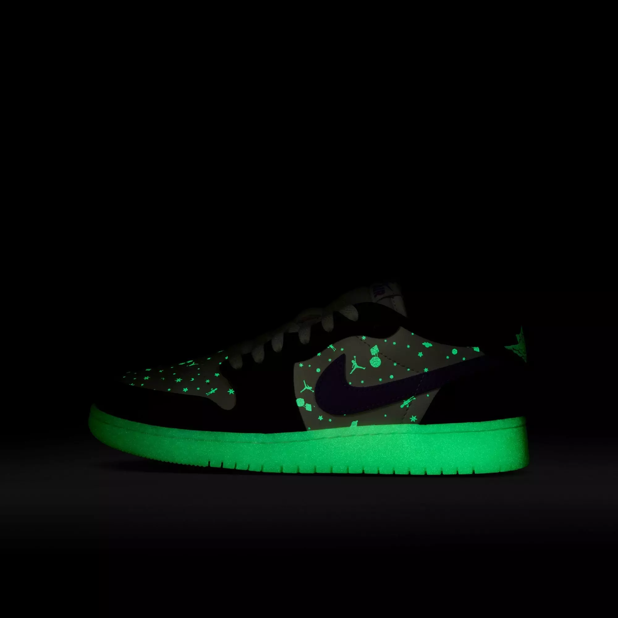 Jordan 1 Retro Low OG "Black Raspberry" Grade School Kids' Shoe - BLACK/BLACK RASPBERRY/VOLT TINT