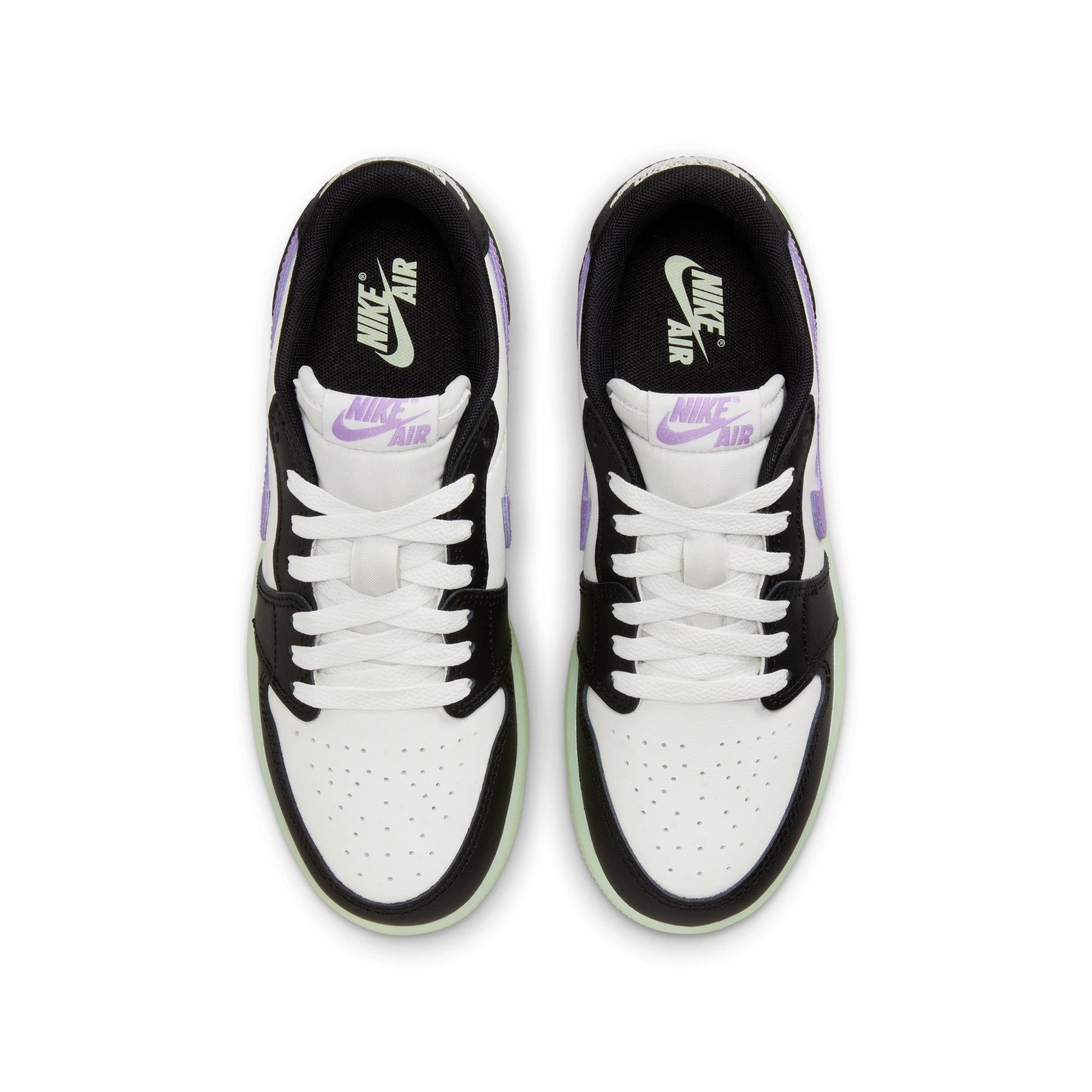 Jordan 1 Retro Low OG "Black Raspberry" Grade School Kids' Shoe