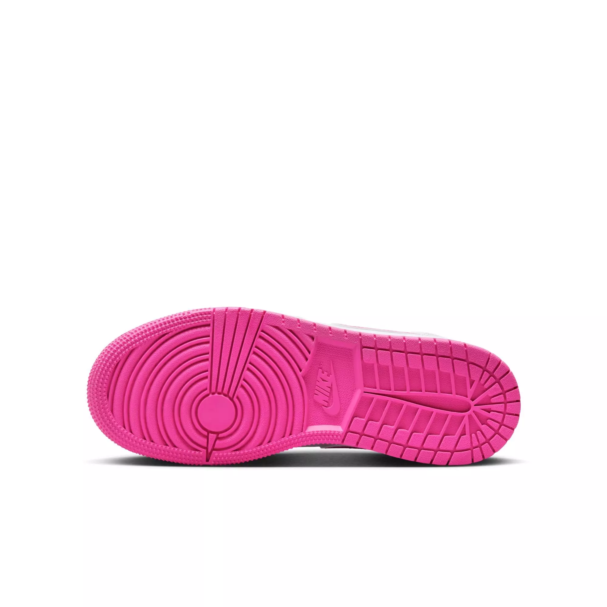 Jordan 1 Mid "Iris Whisper/Fire Pink/White" Grade School Girls' Shoe - WHITE/PINK