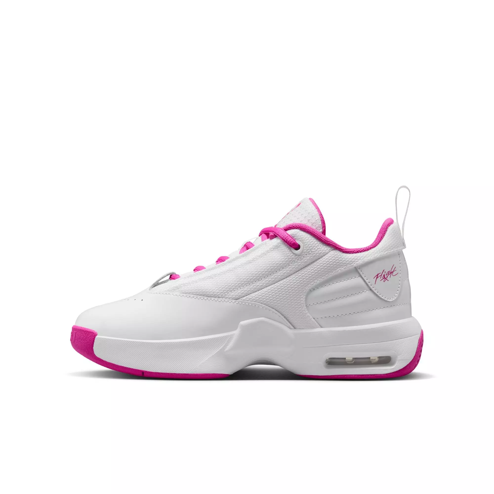 Jordan Max Aura 6 "White/Fire Pink" Grade School Girls' Shoe - WHITE/PINK