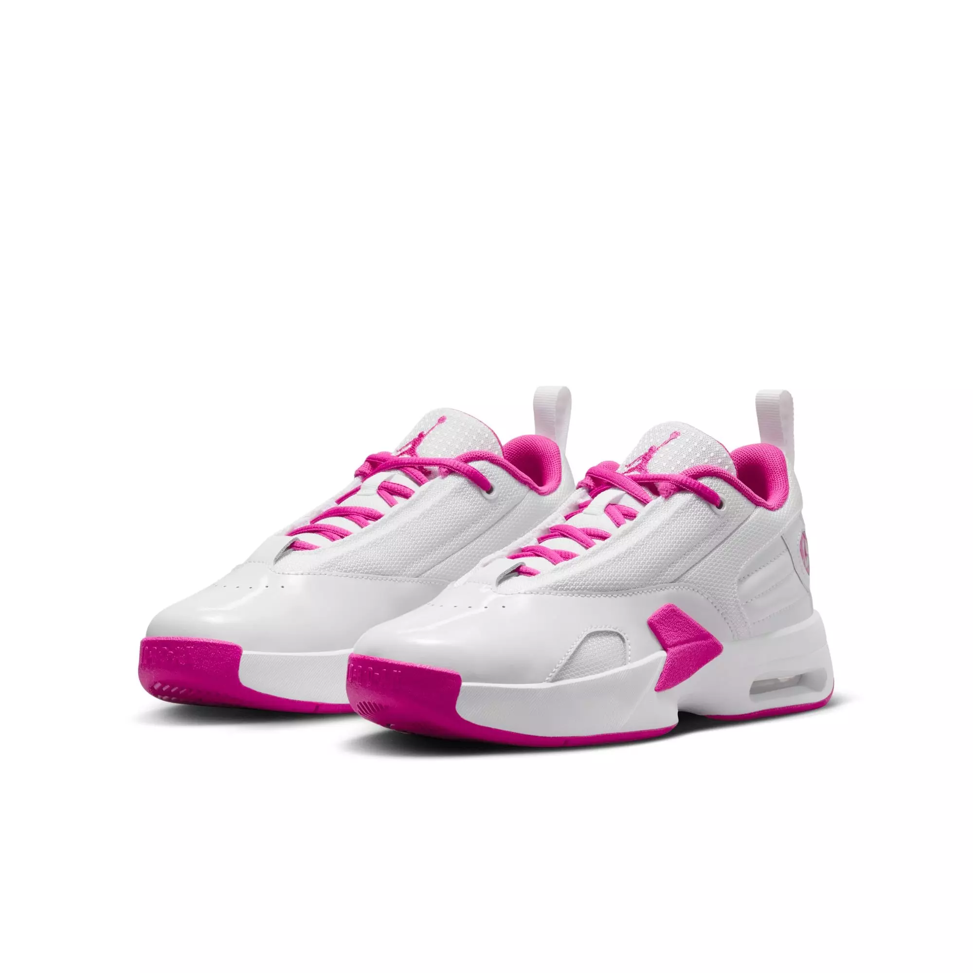 Jordan Max Aura 6 "White/Fire Pink" Grade School Girls' Shoe - WHITE/PINK