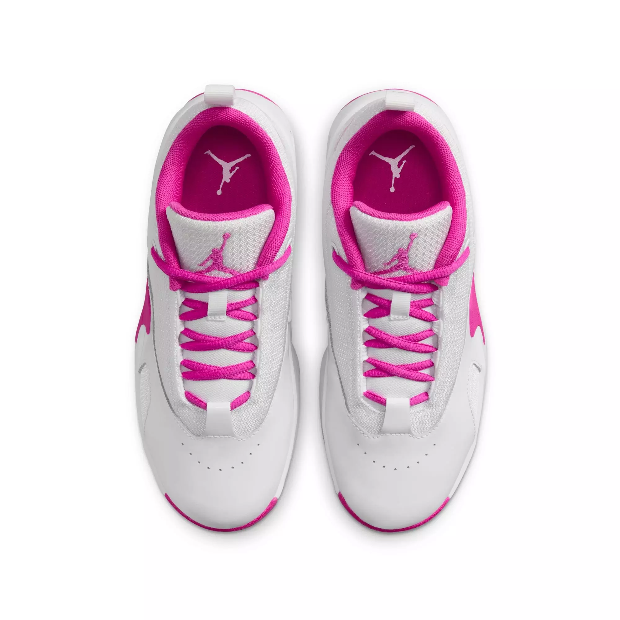 Jordan Max Aura 6 "White/Fire Pink" Grade School Girls' Shoe - WHITE/PINK