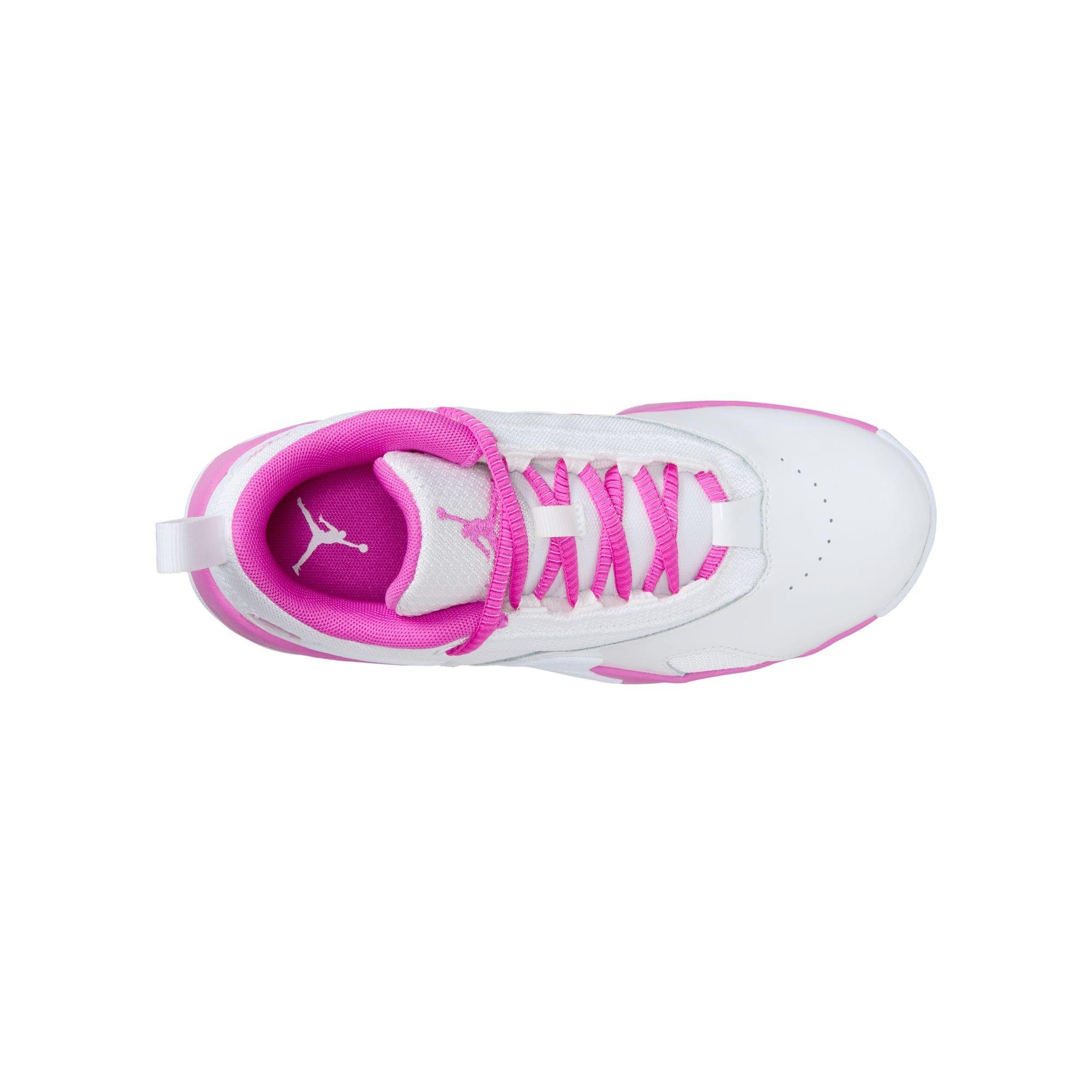 Jordan Max Aura 6 Grade School Girls' "White/Fire Pink" Shoe