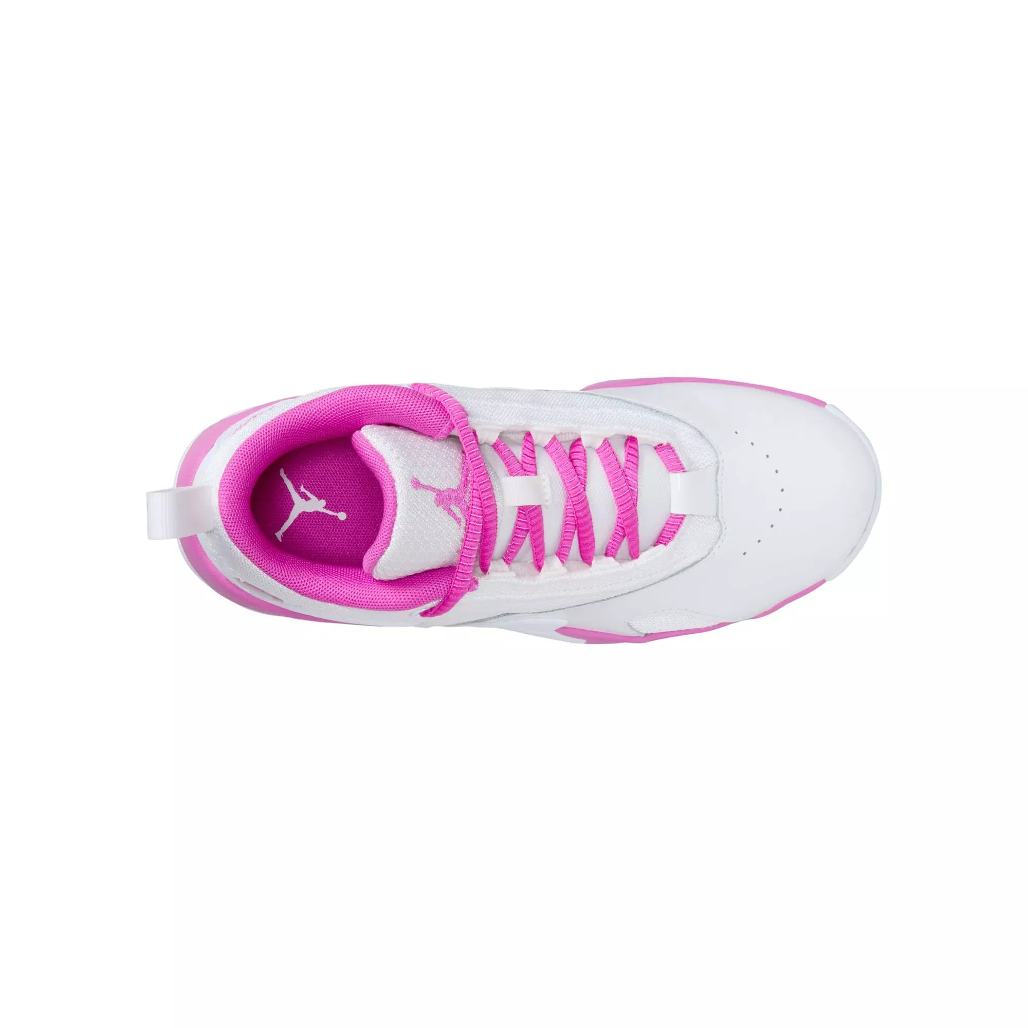 Jordan Max Aura 6 "White/Fire Pink" Grade School Girls' Shoe - WHITE/PINK