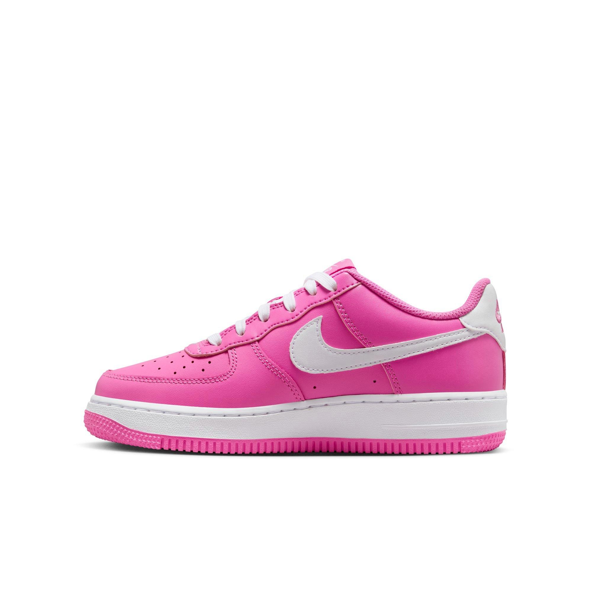 Nike Air Force 1 Playful Pink White Grade School Girls Shoe Hibbett