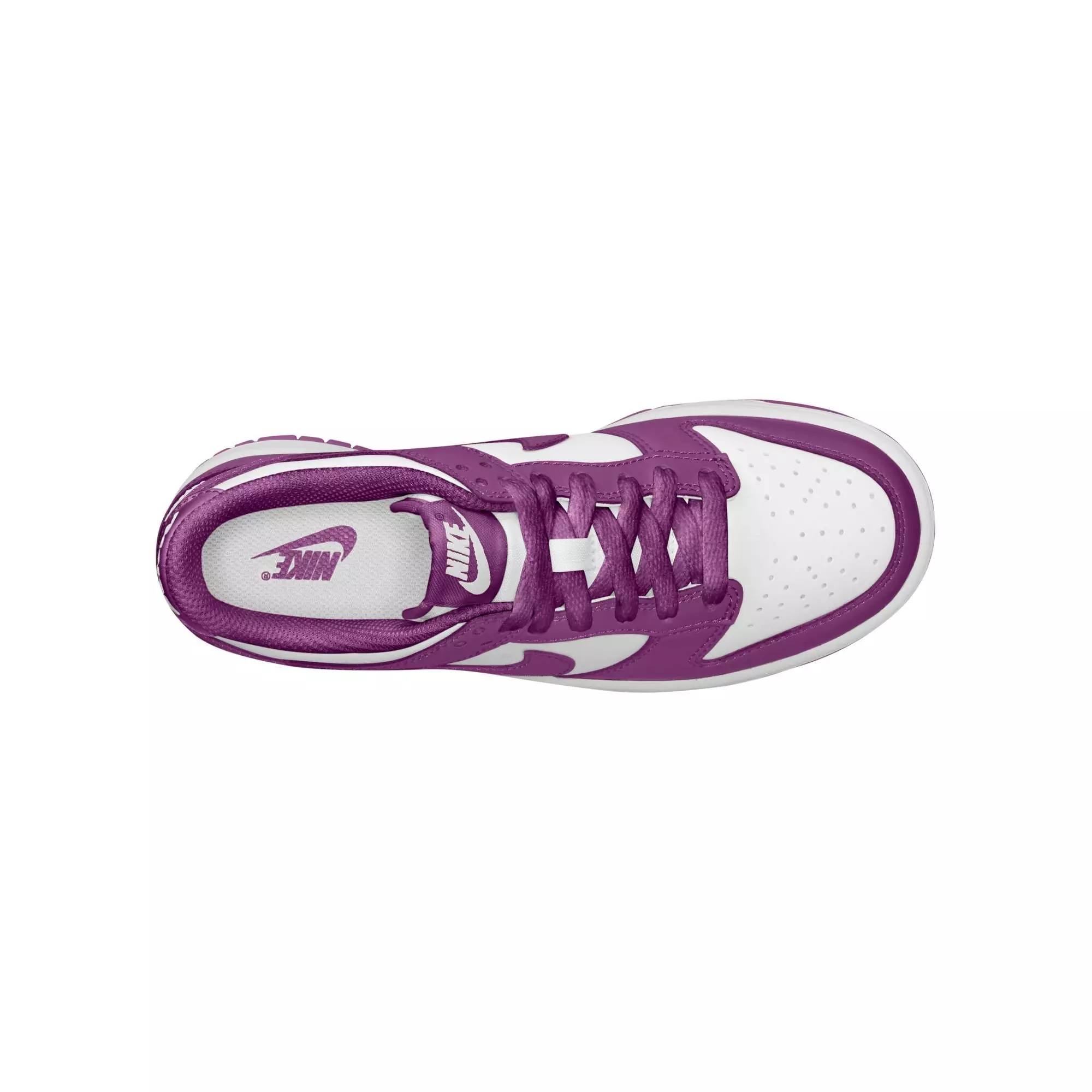 Nike Dunk Low "White/Viotech" Grade School Girls' Shoe - WHITE/PURPLE
