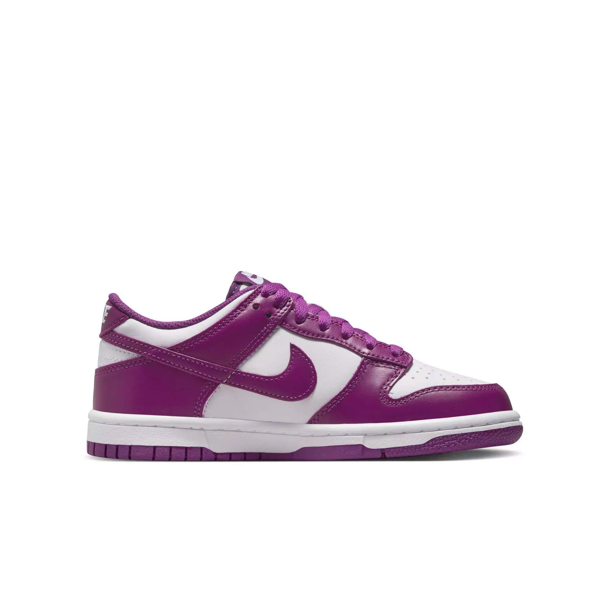Nike Dunk Low "White/Viotech" Grade School Girls' Shoe - WHITE/PURPLE