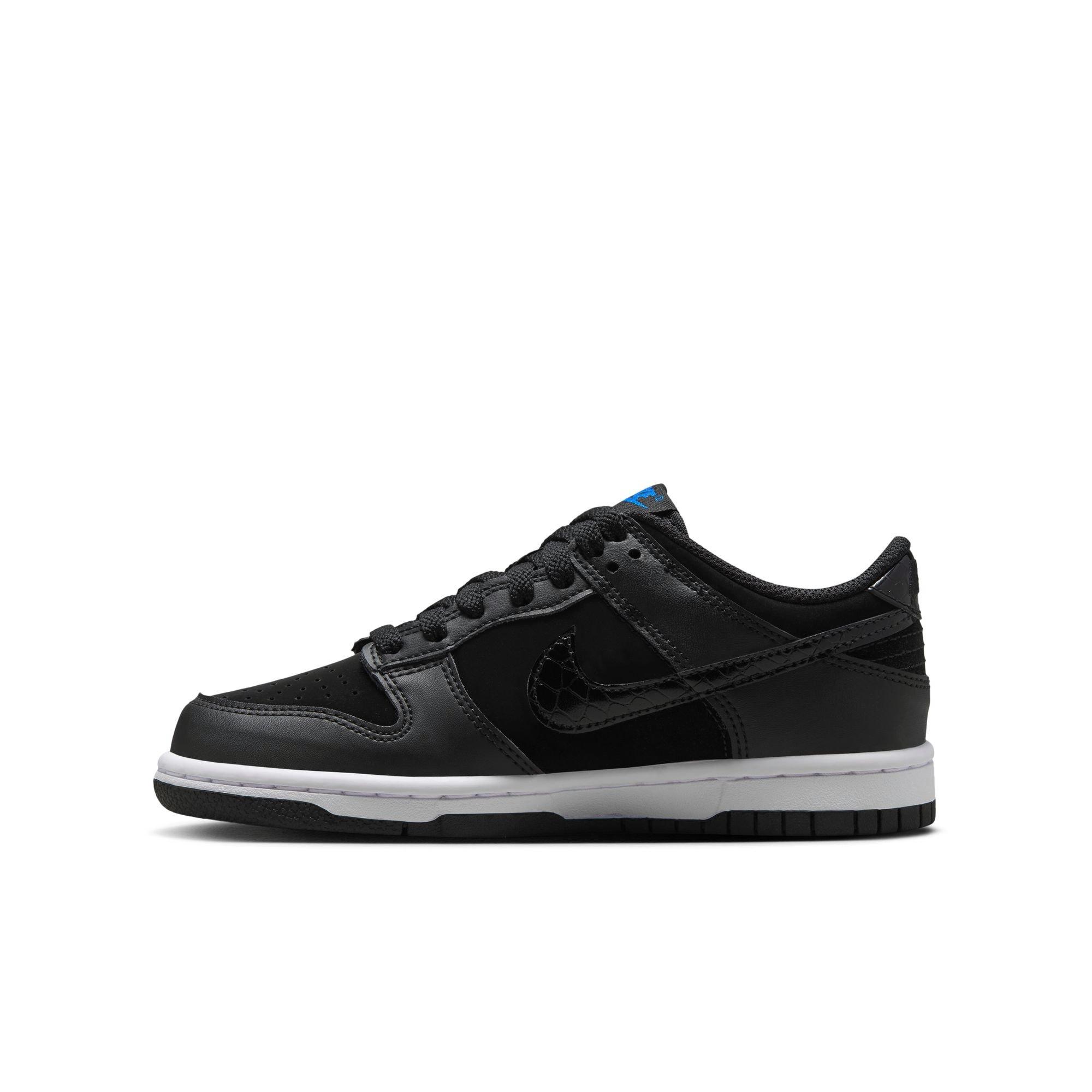 Nike Dunk Low SE Grade School Kids' "Black/White/Game Royal" Shoe