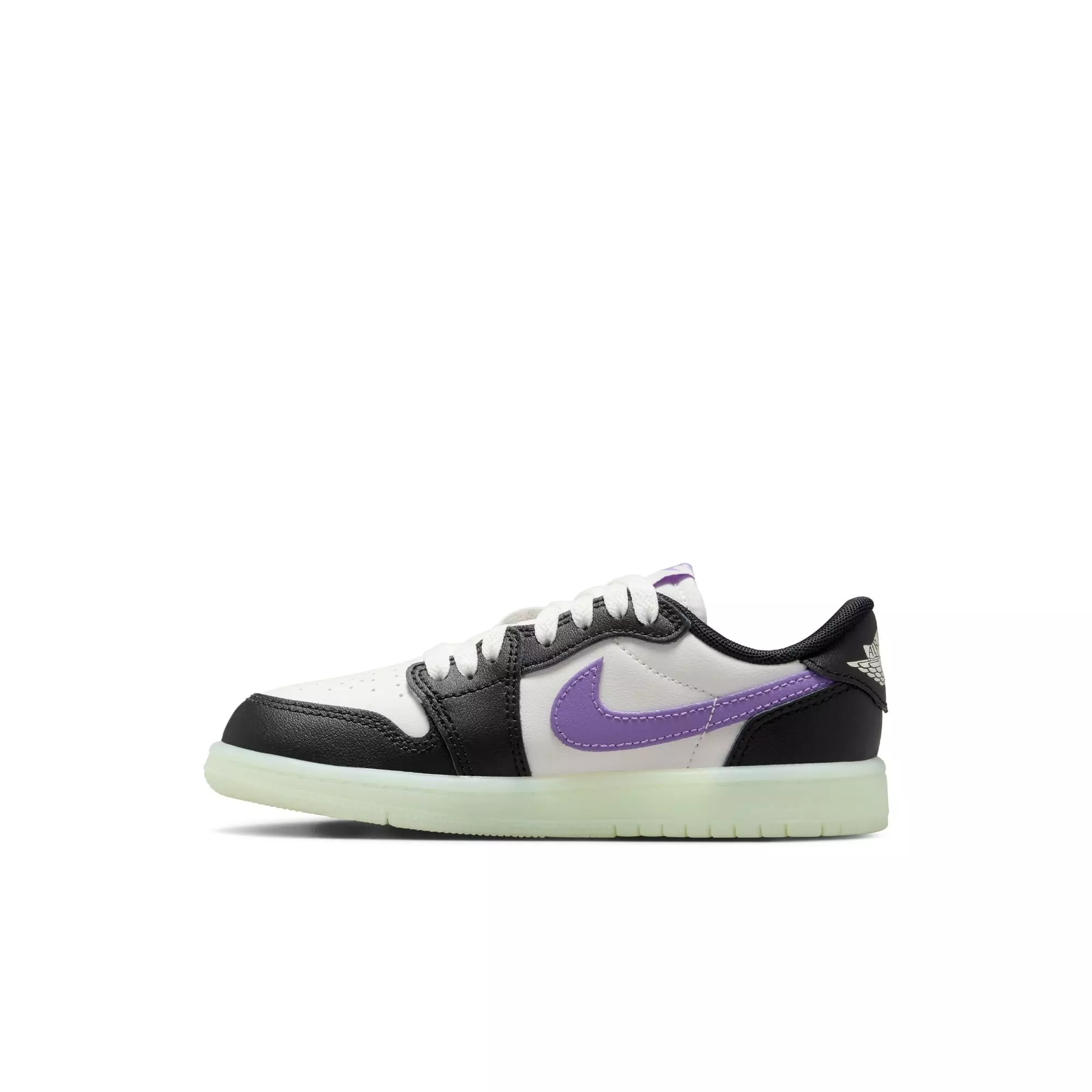 Jordan 1 Retro Low OG "Black Raspberry" Preschool Kids' Shoe - BLACK/BLACK RASPBERRY/VOLT TINT