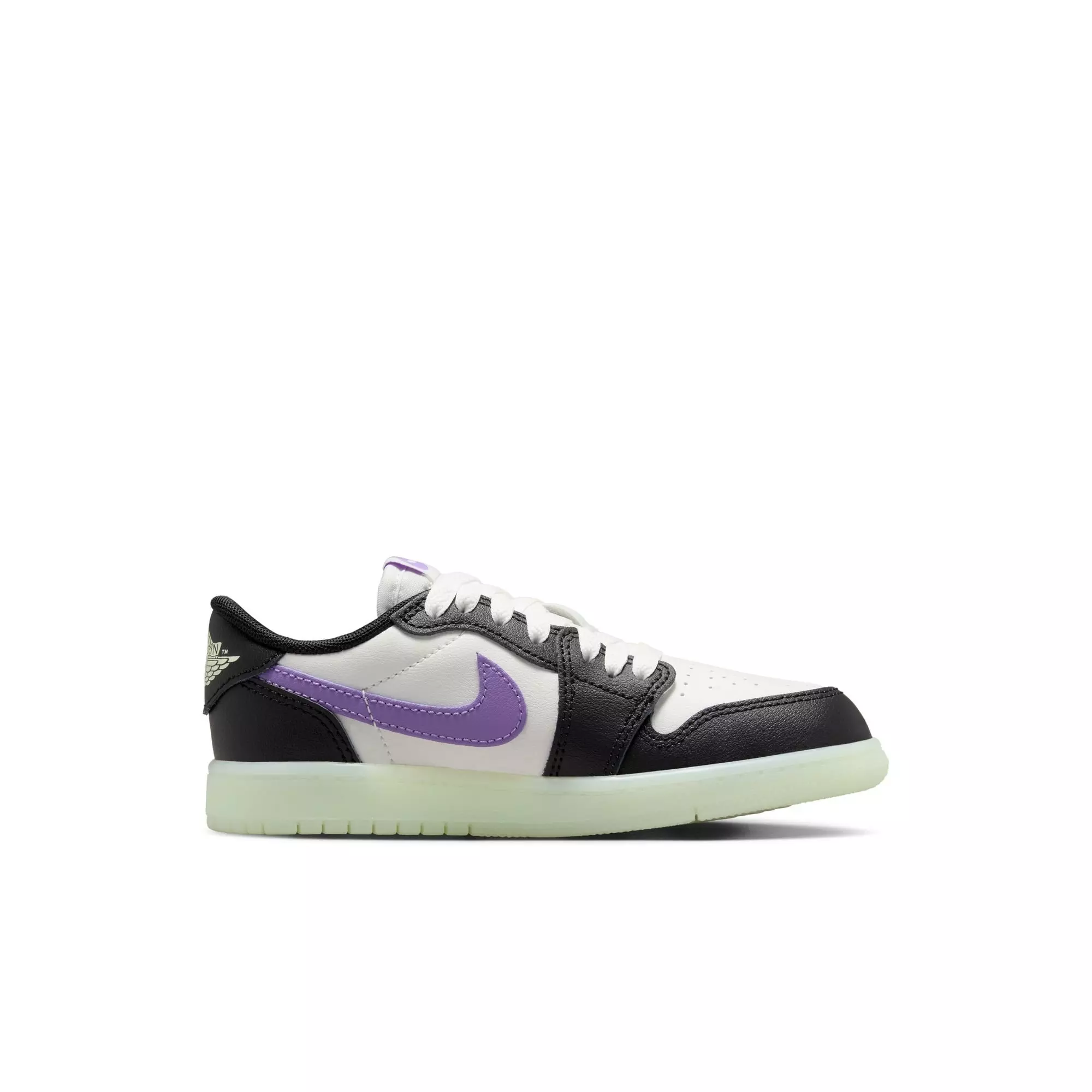 Jordan 1 Retro Low OG "Black Raspberry" Preschool Kids' Shoe - BLACK/BLACK RASPBERRY/VOLT TINT